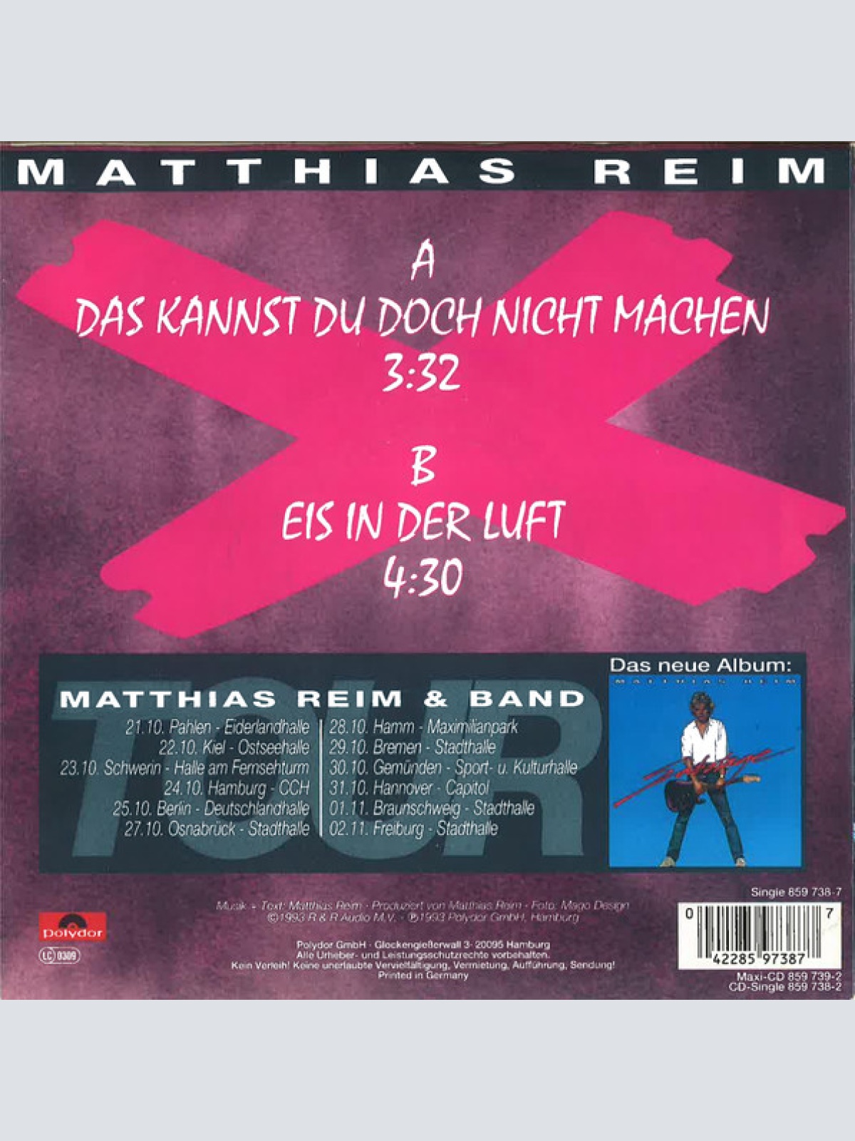 Vinyl / Matthias Reim - Das Kannst Du Doch Nicht Machen