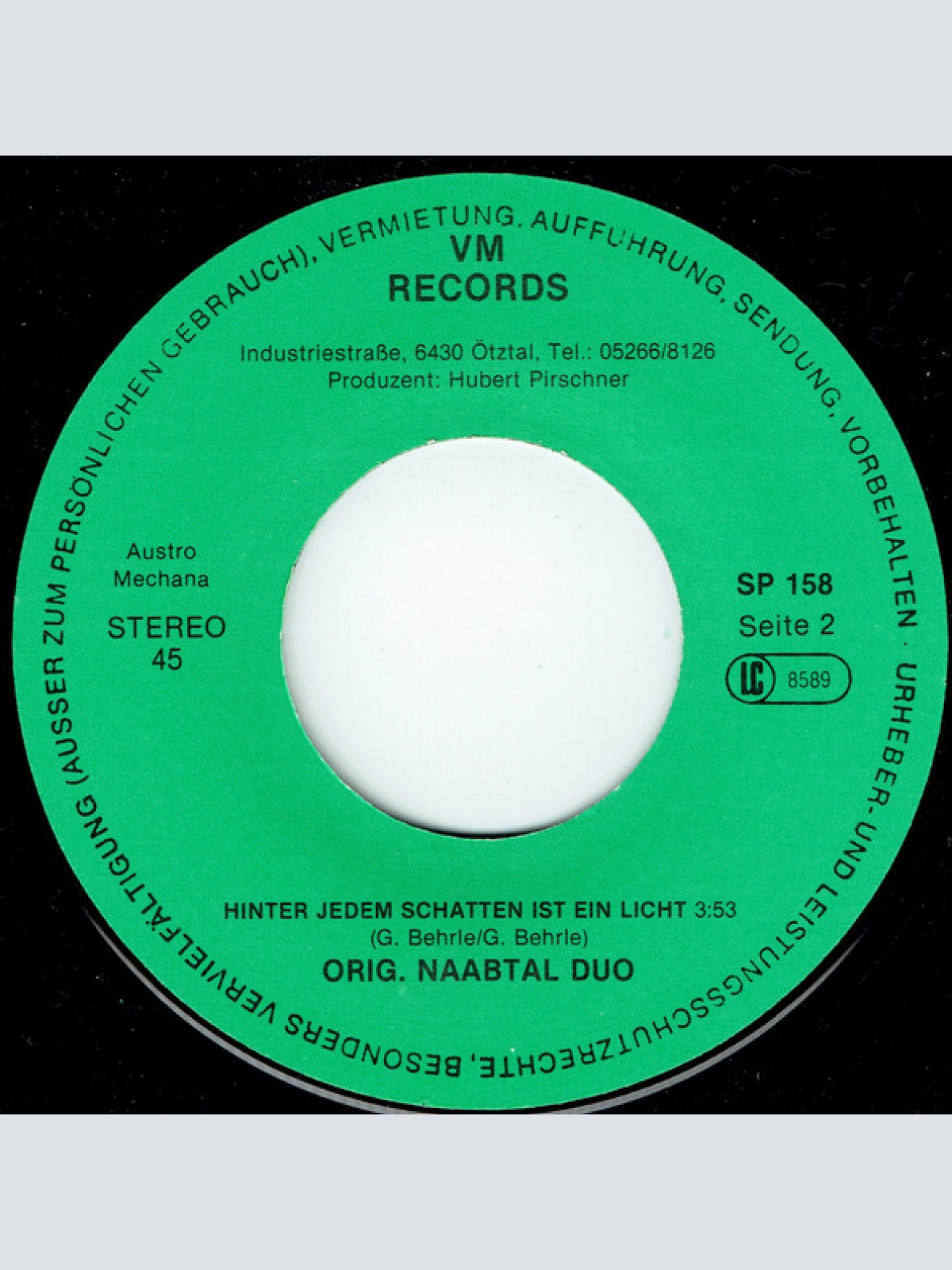 Vinyl / Orig. Naabtal Duo* - Schutzengerl Bleib Bei Mir