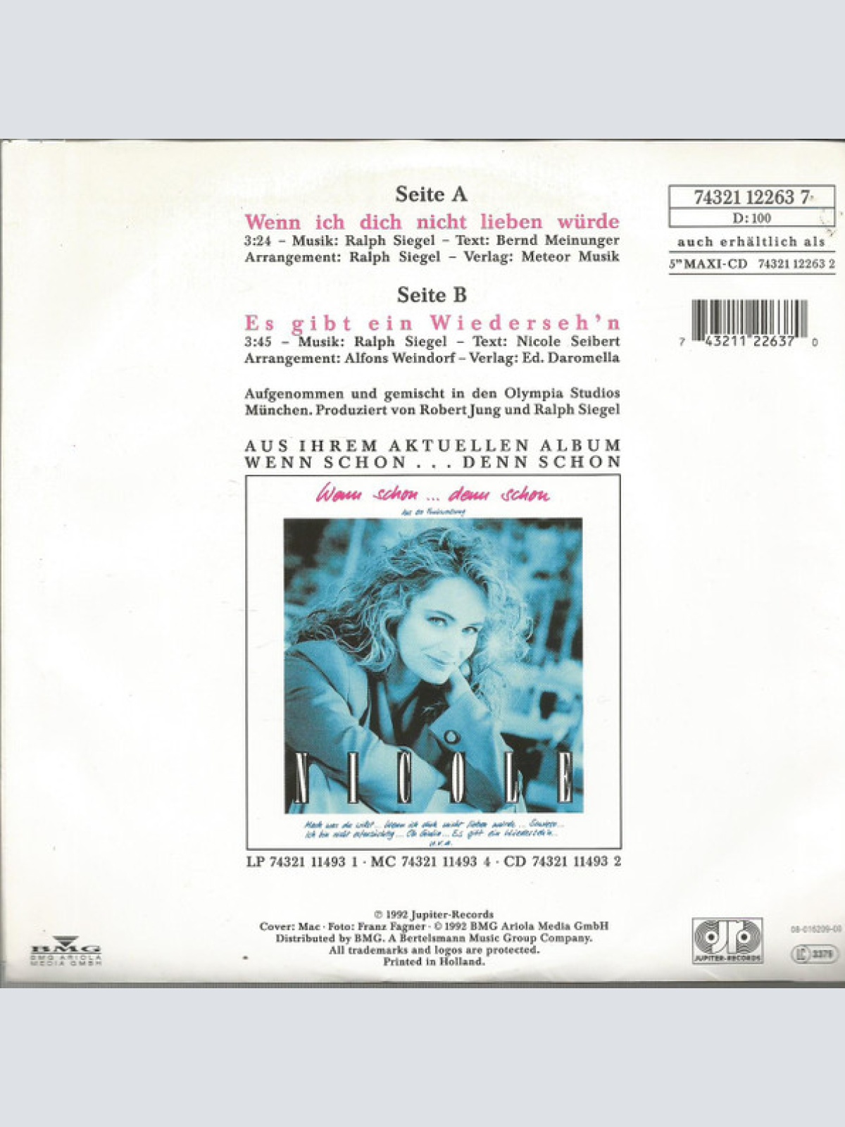 Vinyl / Nicole (2) - Wenn Ich Dich Nicht Lieben Würde