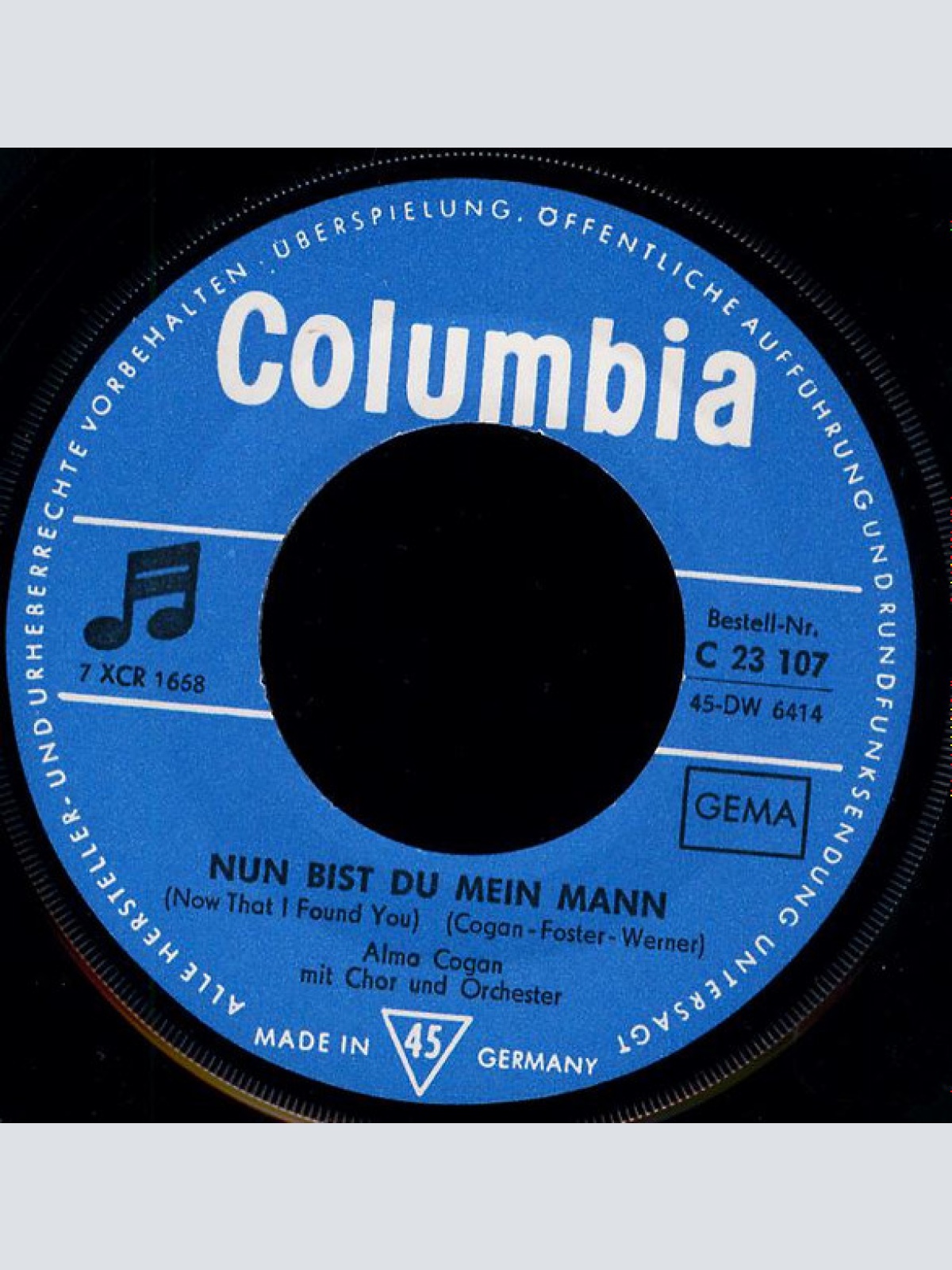 Vinyl / Alma Cogan - So Fängt Es Immer An (A Lovers Concerto) / Nun Bist Du Mein Mann (Now That I Found You)