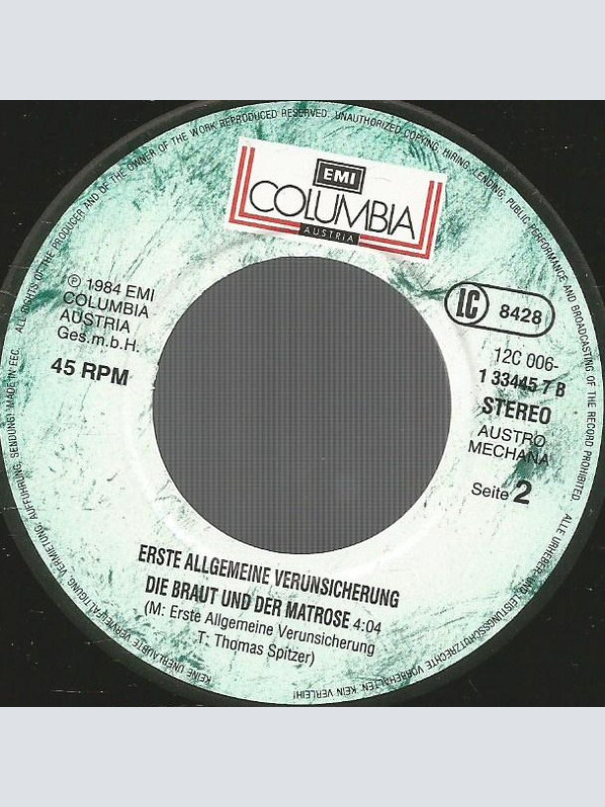 Vinyl / Erste Allgemeine Verunsicherung* - Kann Denn Schwachsinn Sünde Sein...?