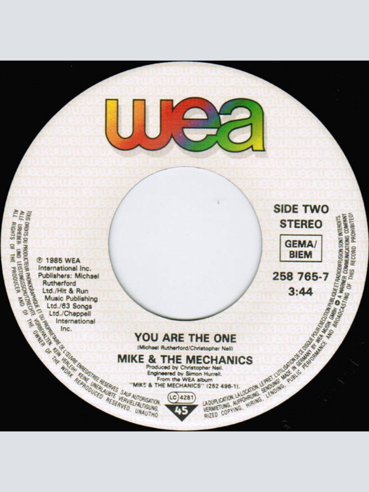 Vinyl / Mike & The Mechanics - All I Need Is A Miracle
