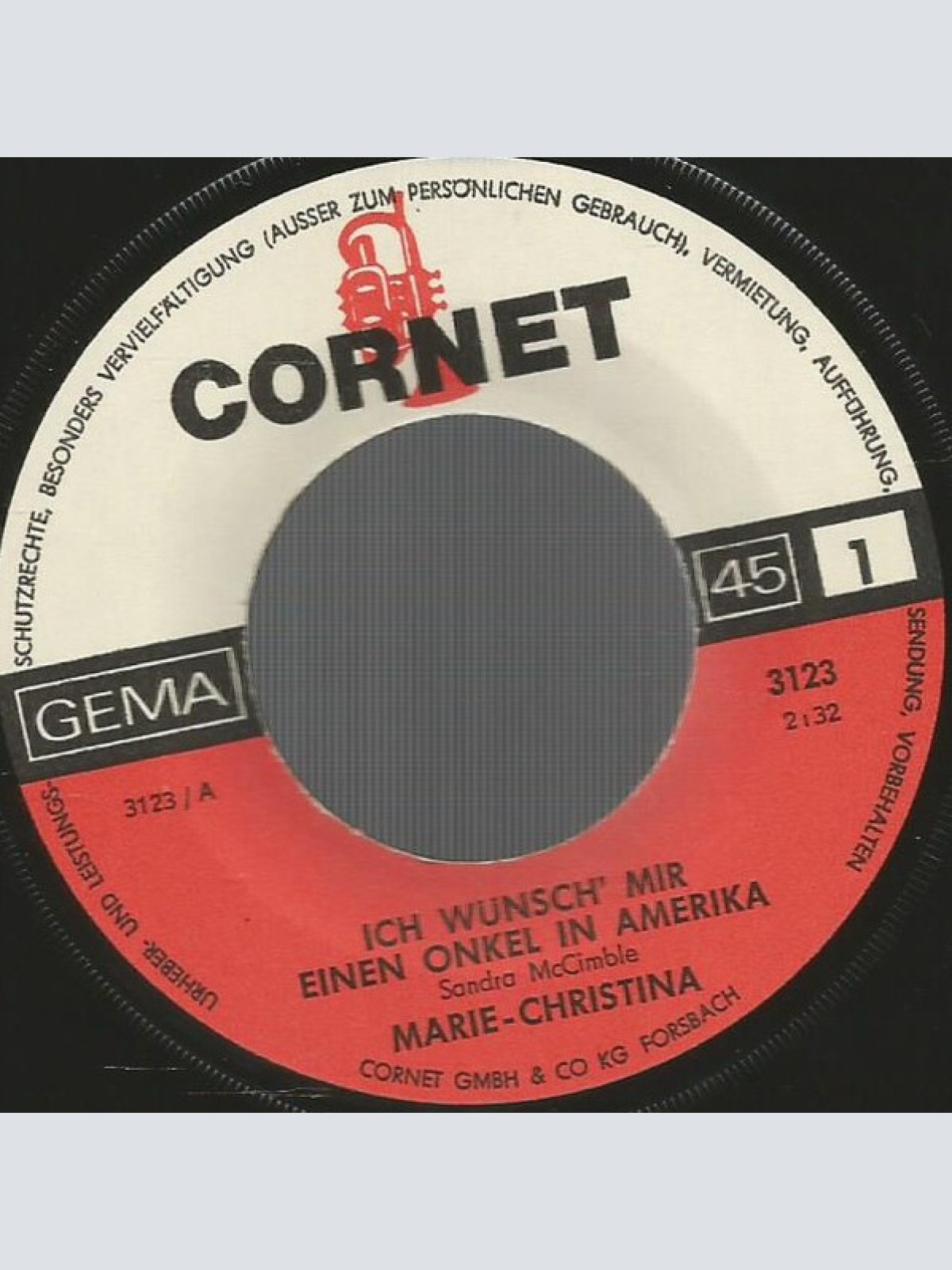 Vinyl / Marie-Christina - Ich Wünsch' Mir Einen Onkel In Amerika