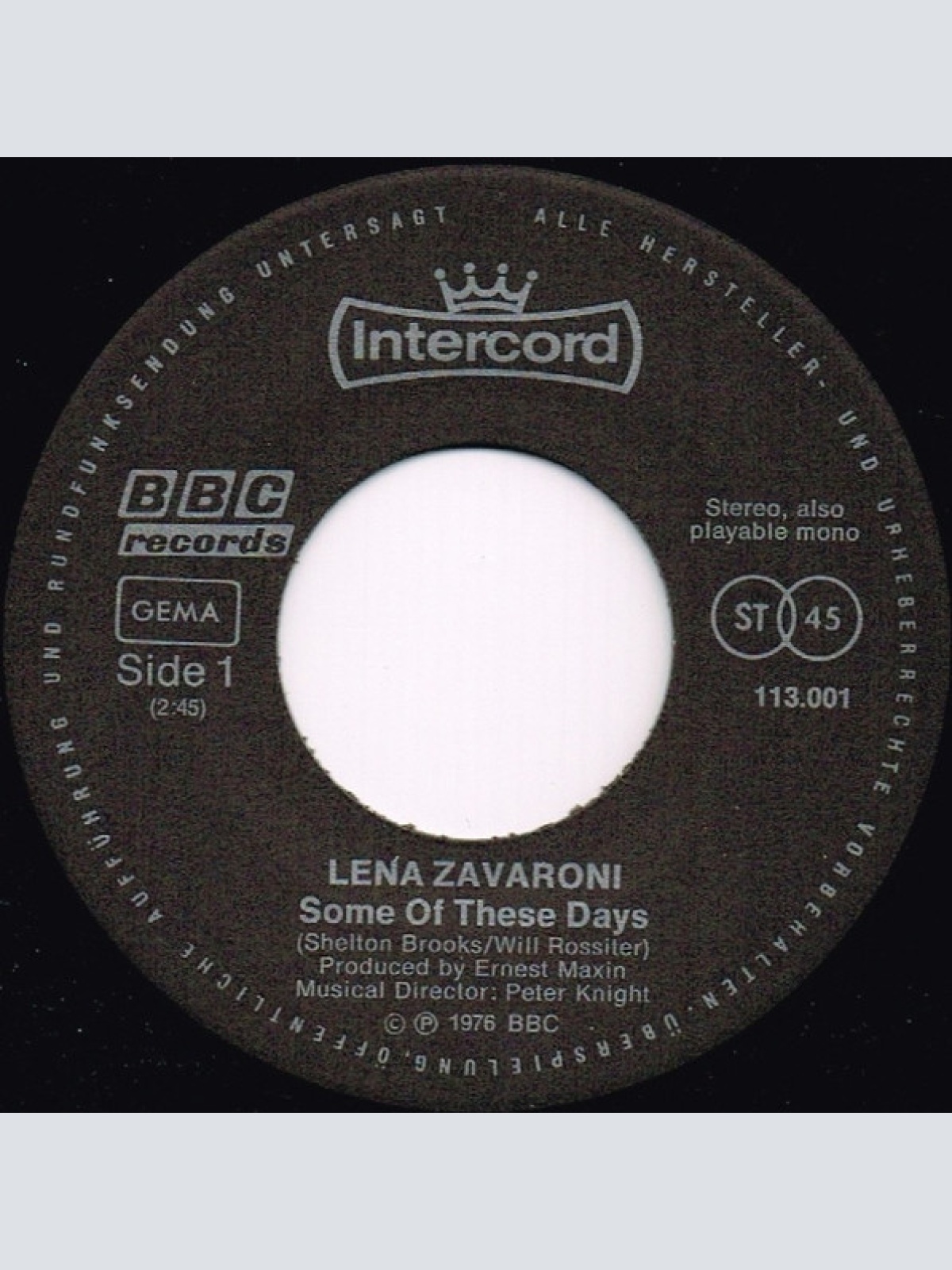 Vinyl / Lena Zavaroni - Some Of These Days