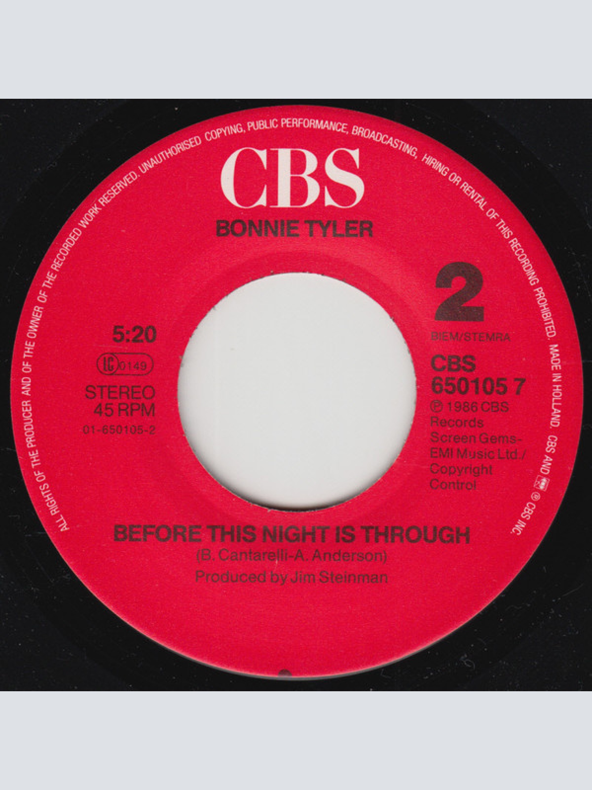 Vinyl / Bonnie Tyler - No Way To Treat A Lady