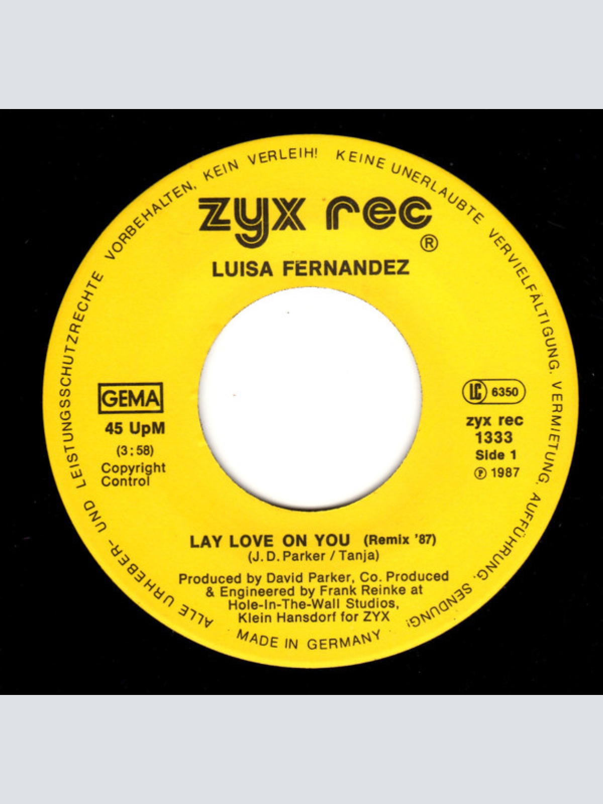 Vinyl / Luisa Fernandez - Lay Love On You (Remake '87)