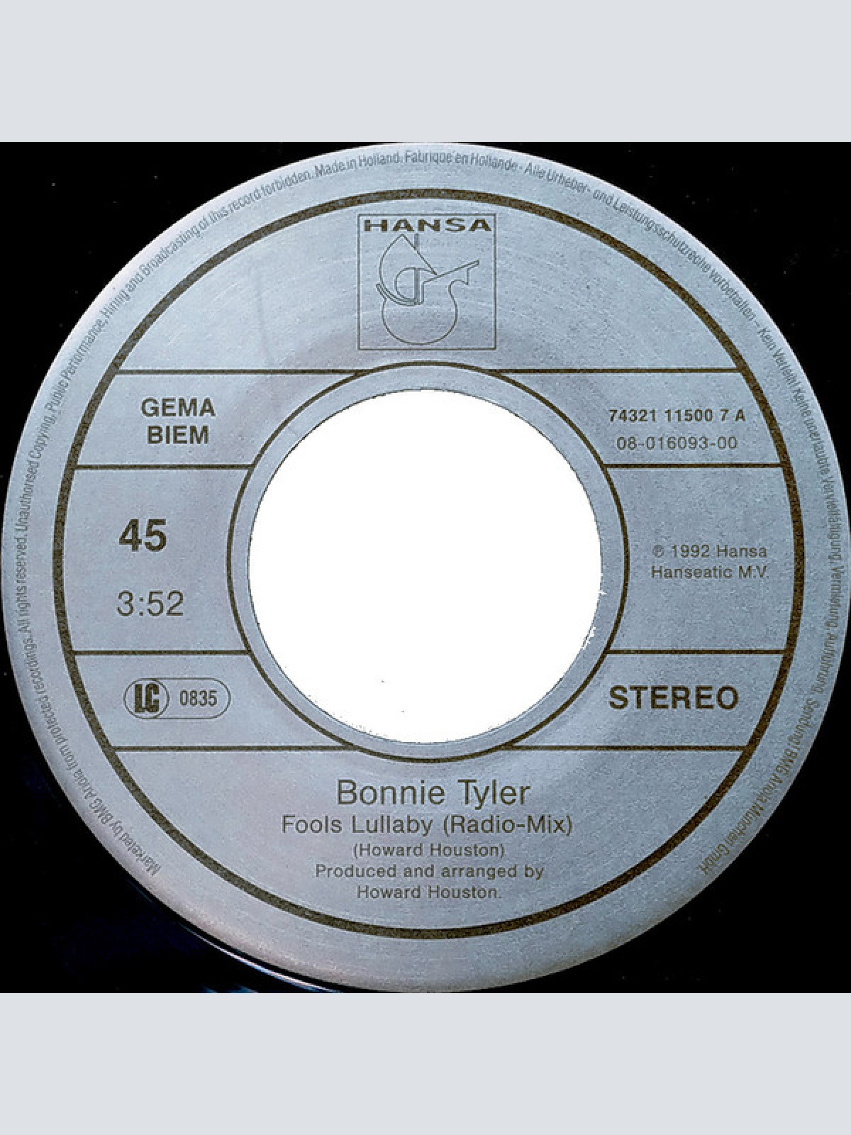 Vinyl / Bonnie Tyler - Fools Lullaby