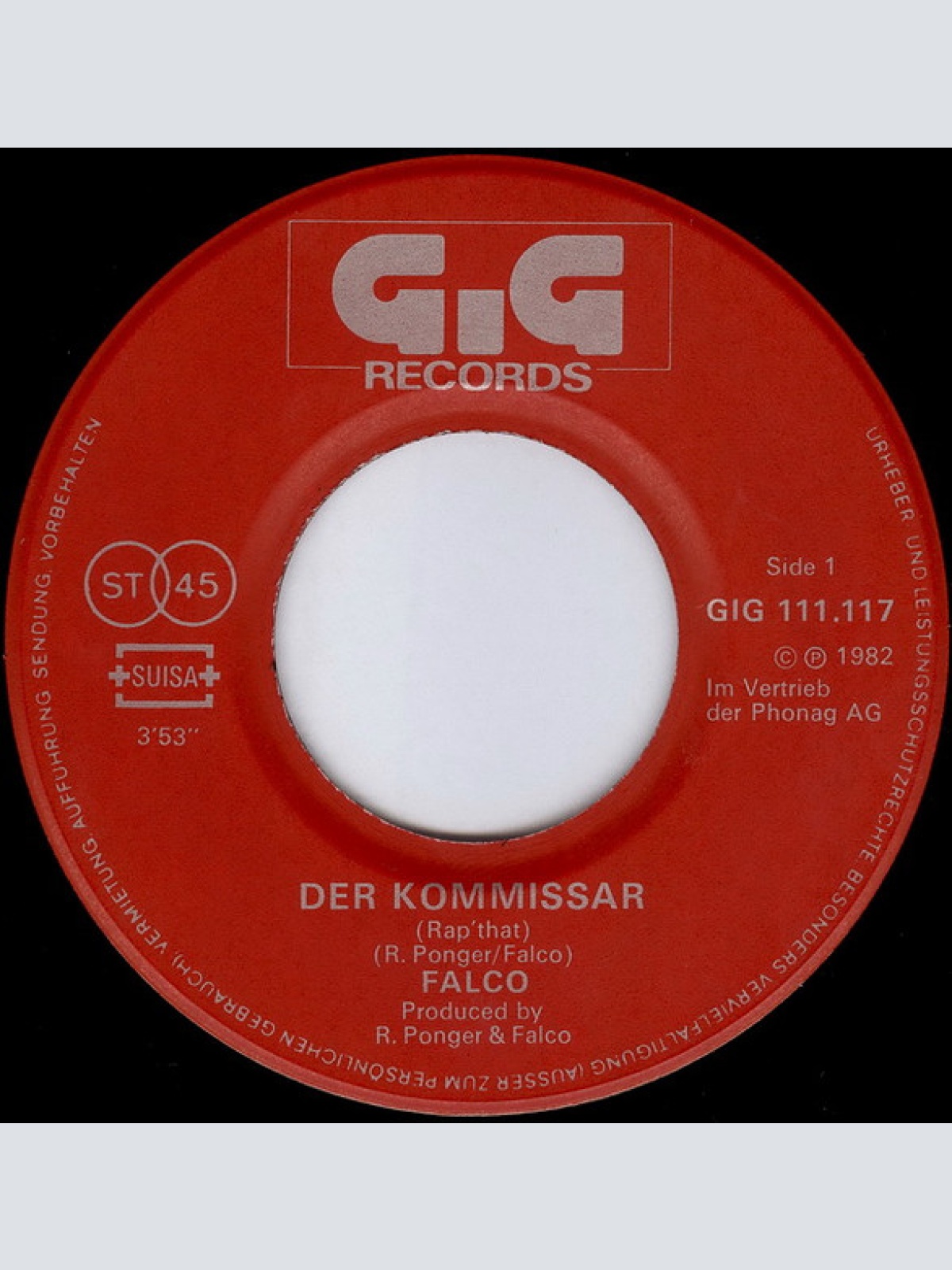 Vinyl / Falco - Der Kommissar / Helden Von Heute