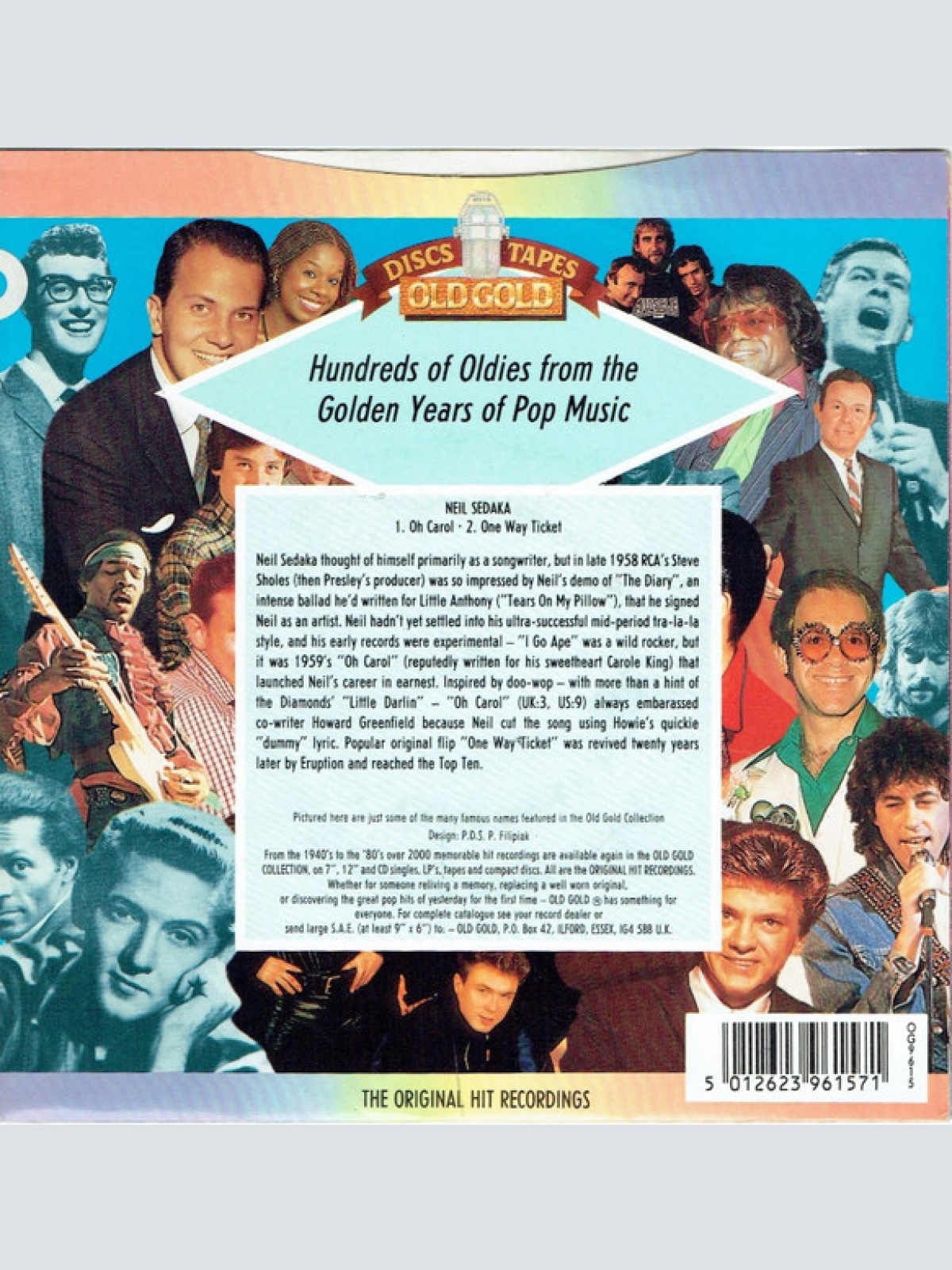 Vinyl / Neil Sedaka - Oh, Carol! / One Way Ticket (To The Blues)