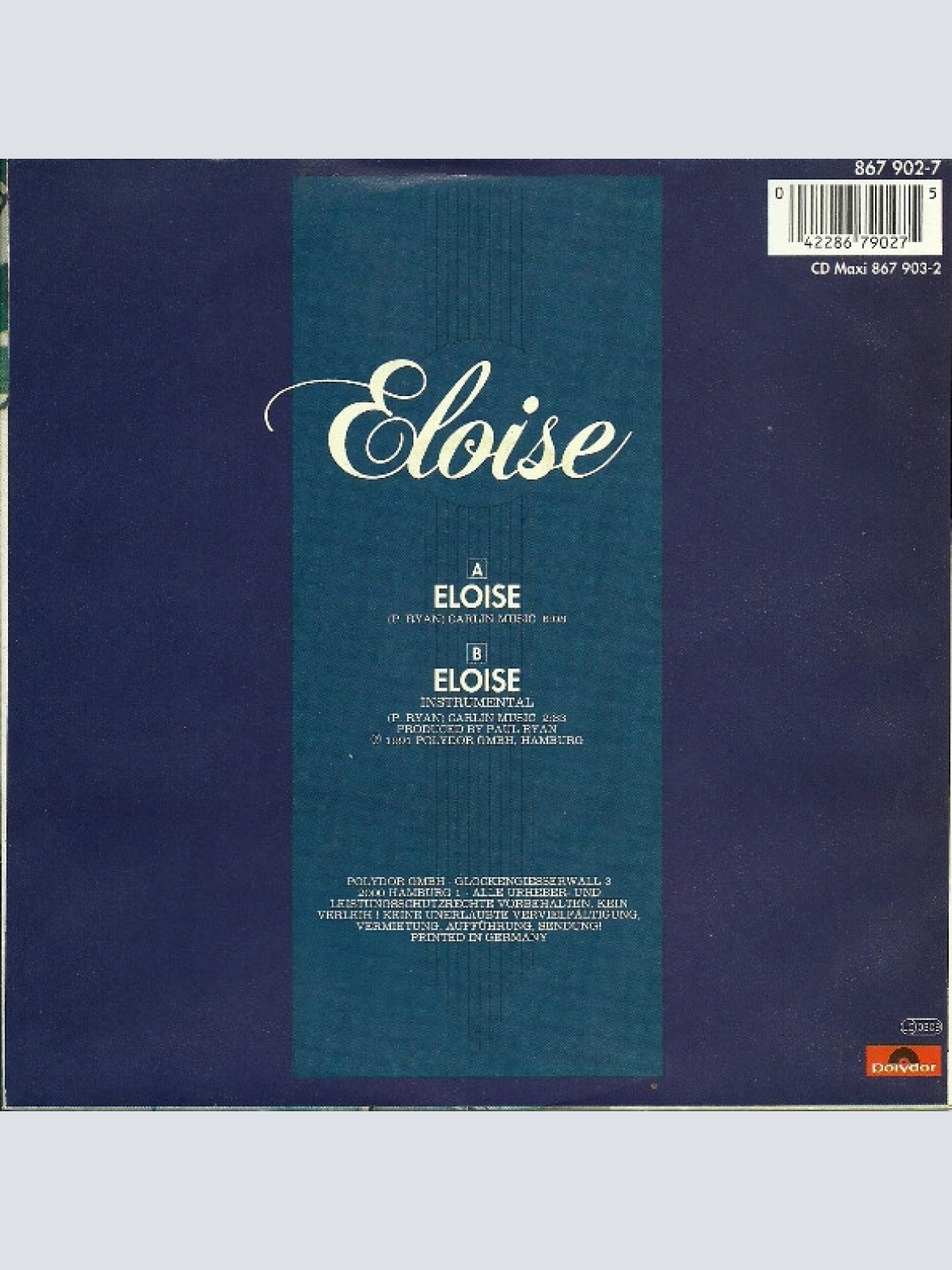 Vinyl / Barry Ryan - Eloise ('91 Version)