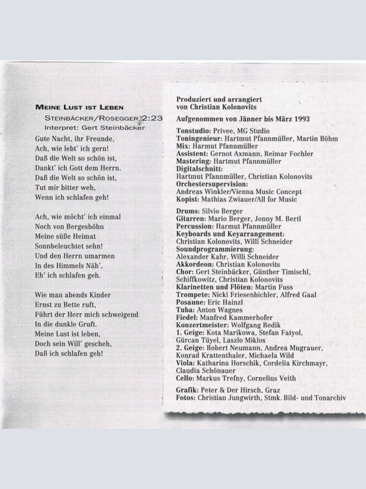 CD / Steinbäcker Timischl Schiffkowitz* & Kolonovits* - Rosegger