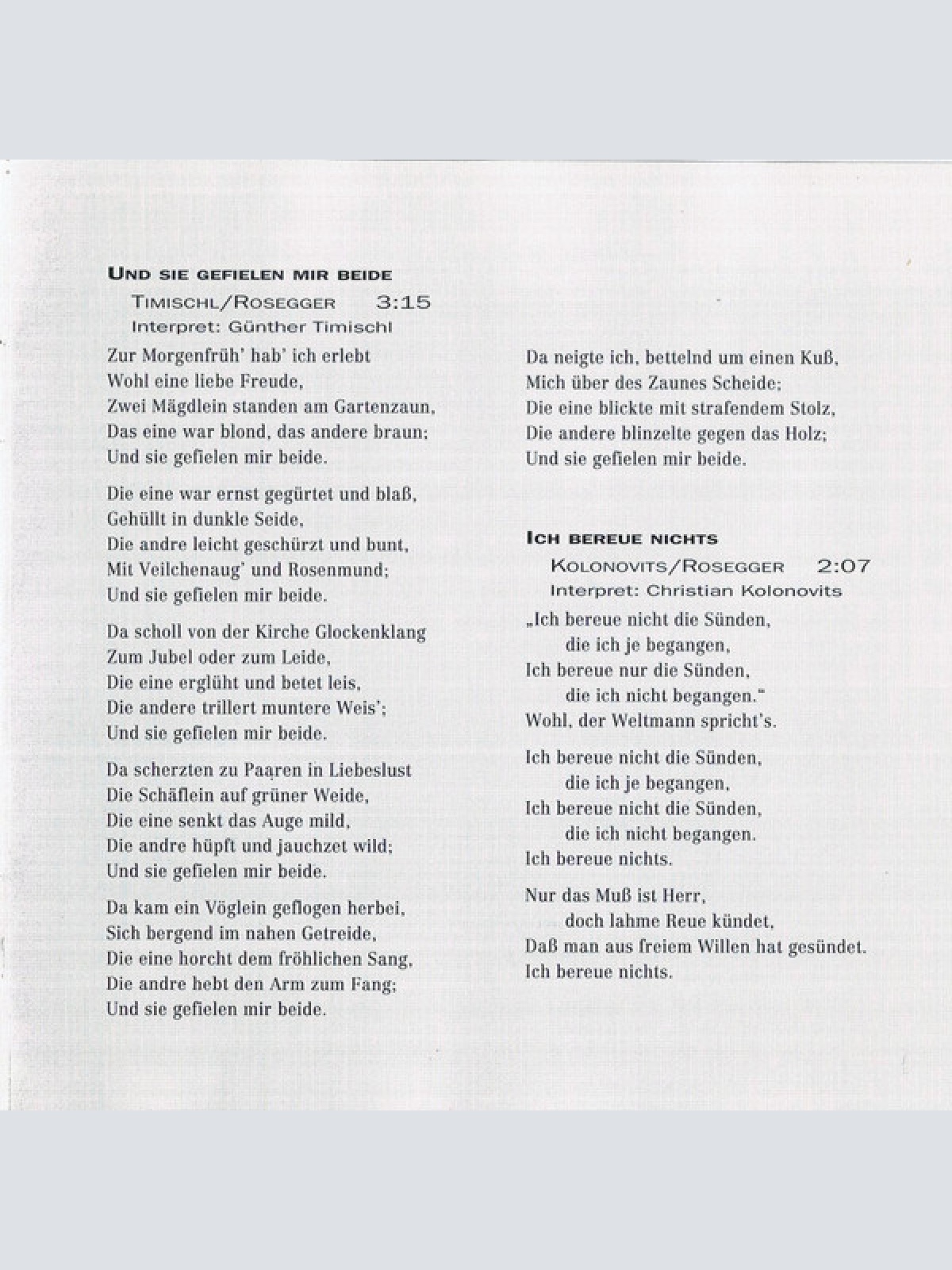 CD / Steinbäcker Timischl Schiffkowitz* & Kolonovits* - Rosegger