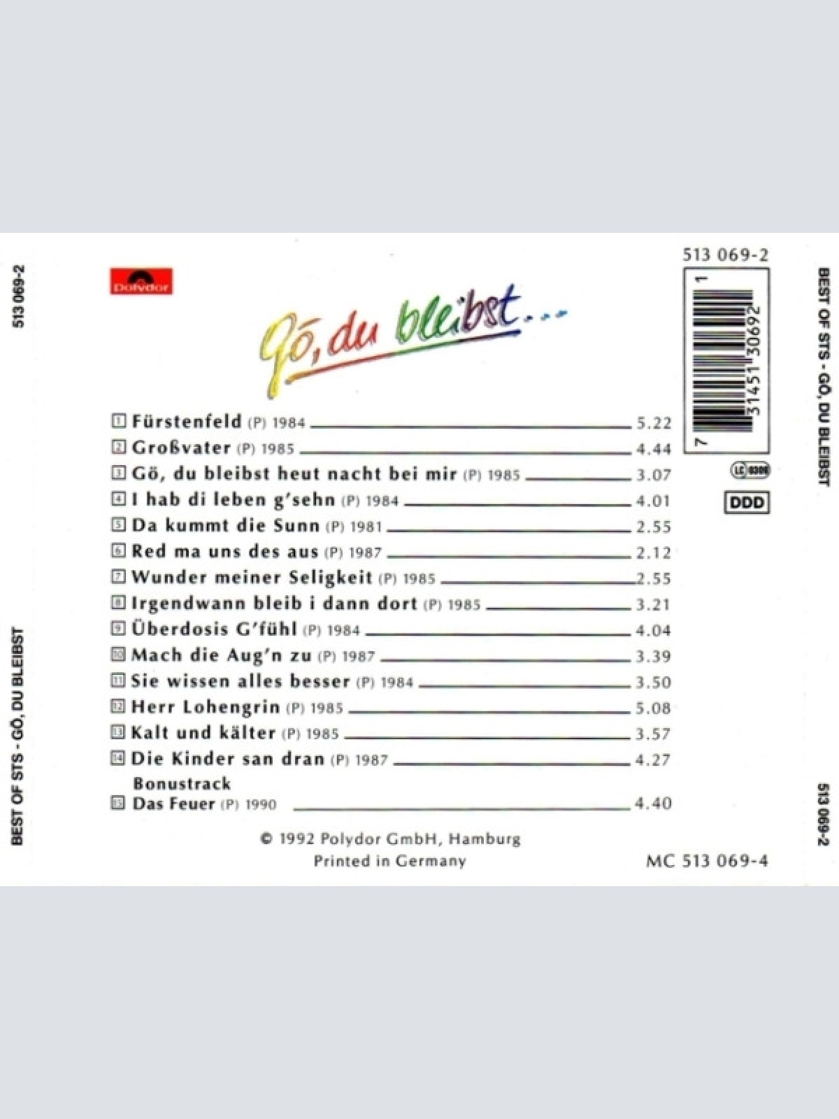 CD / STS (3) - Gö, Du Bleibst...