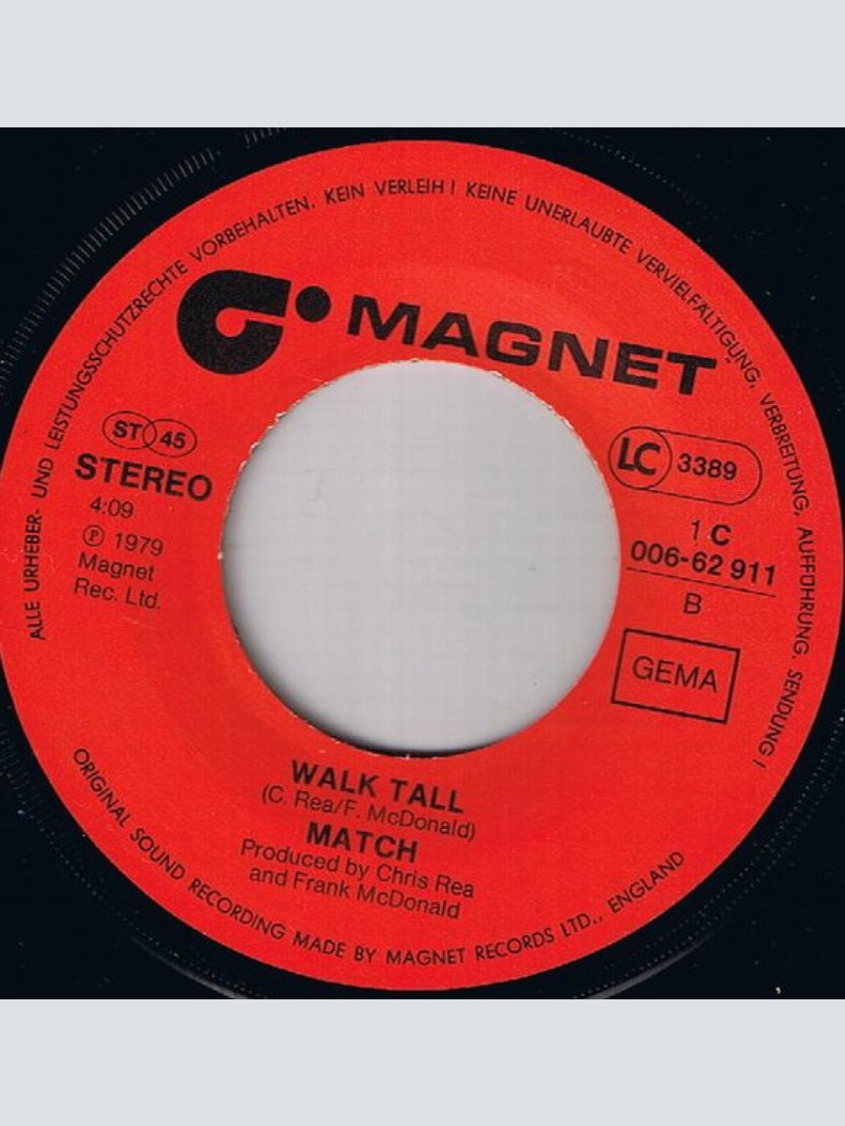Vinyl / Match - Boogie Man / Walk Tall