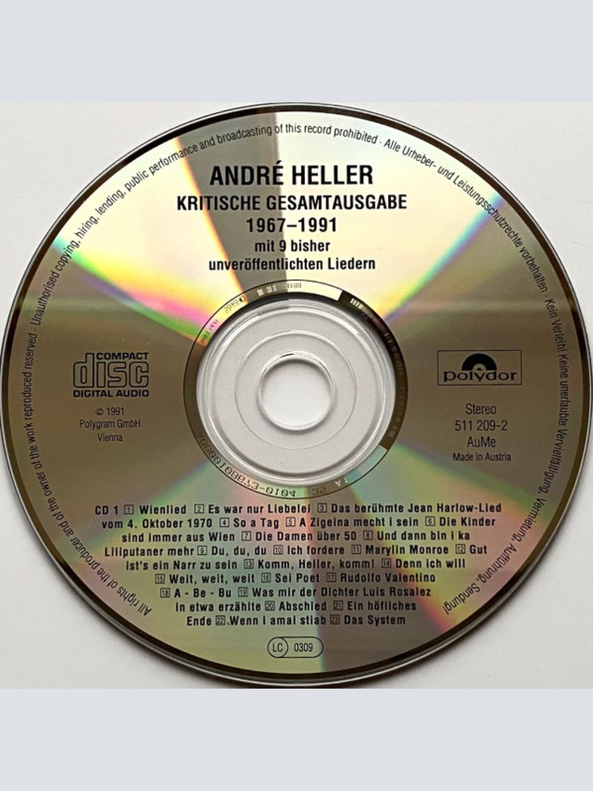 CD / André Heller - Kritische Gesamtausgabe 1967-1991
