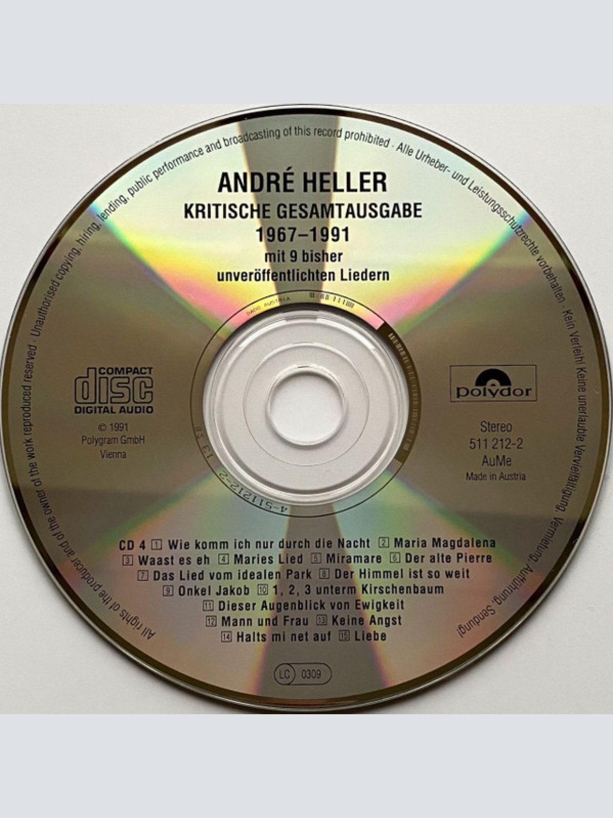 CD / André Heller - Kritische Gesamtausgabe 1967-1991