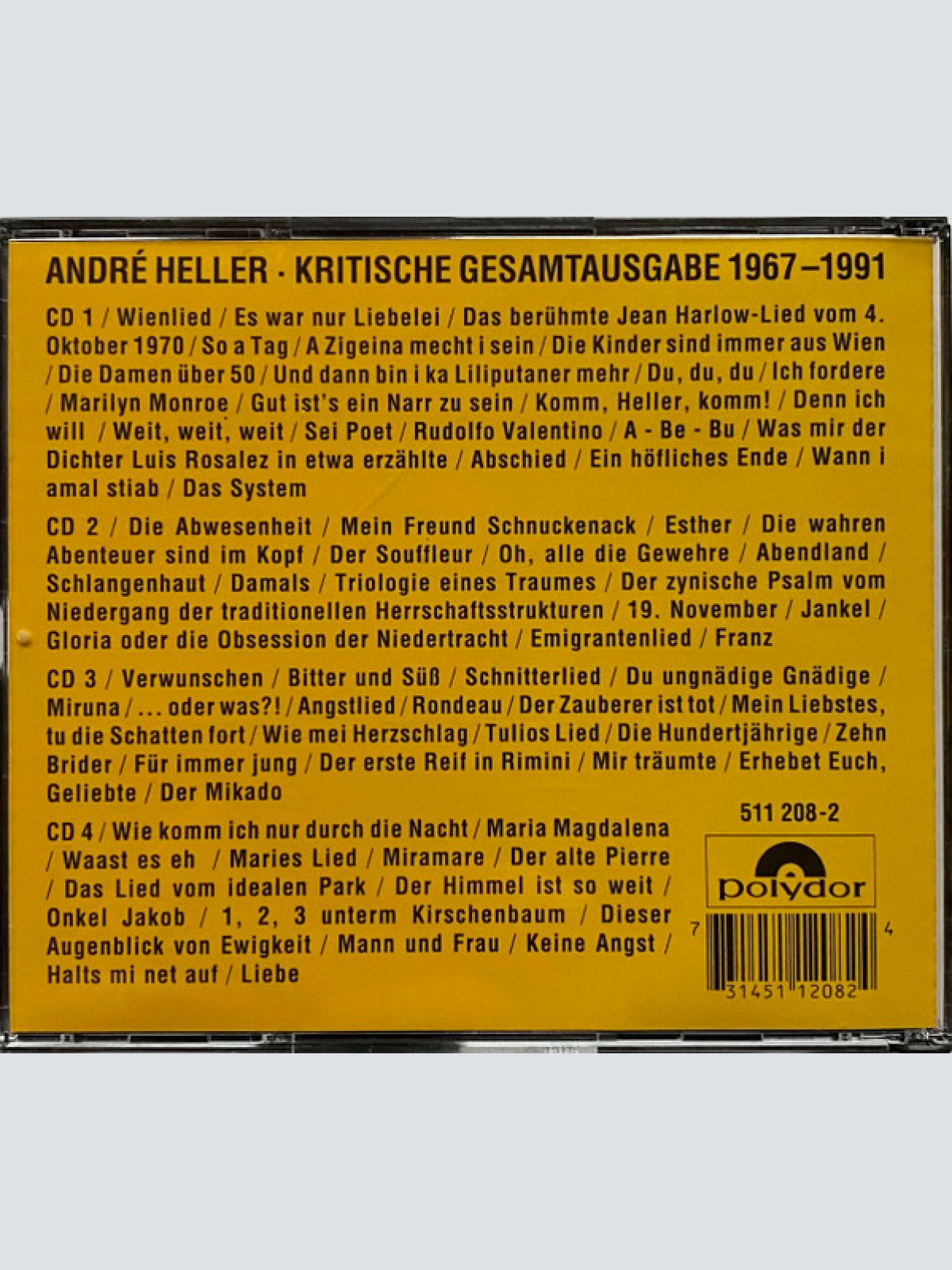 CD / André Heller - Kritische Gesamtausgabe 1967-1991