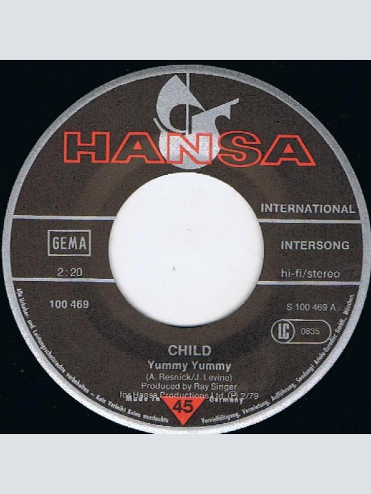 Vinyl / Child (2) - Yummy Yummy / Only You