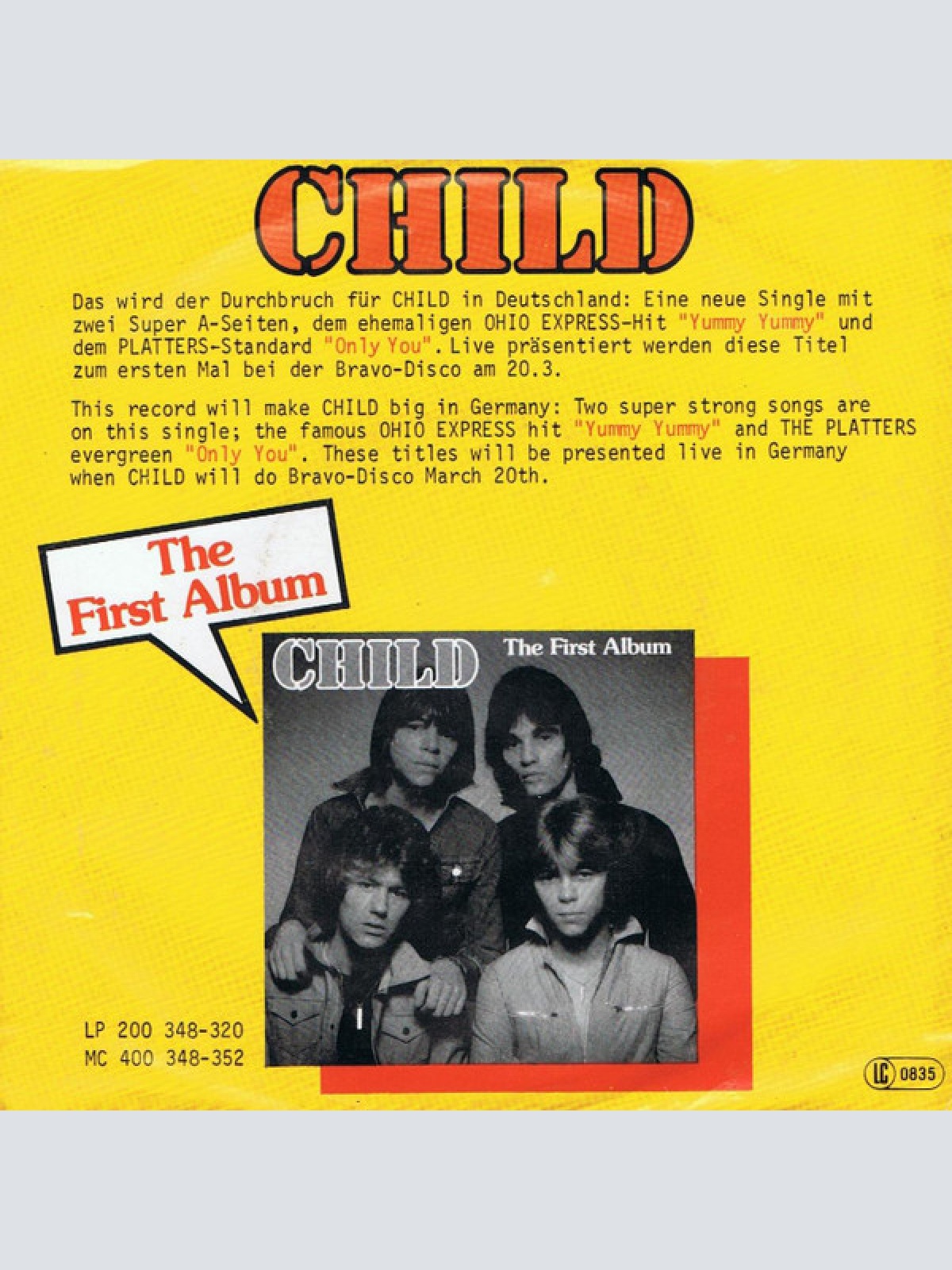 Vinyl / Child (2) - Yummy Yummy / Only You