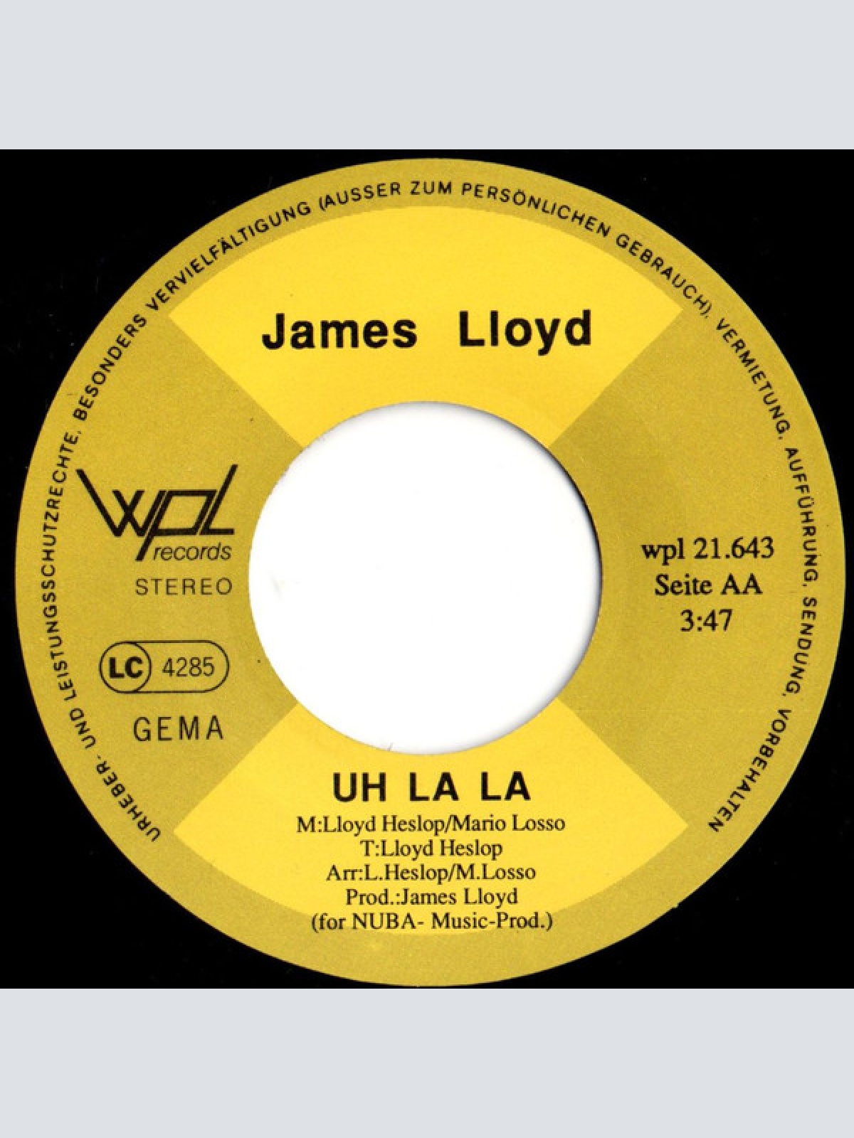 Vinyl / James Lloyd - Keep On Smiling