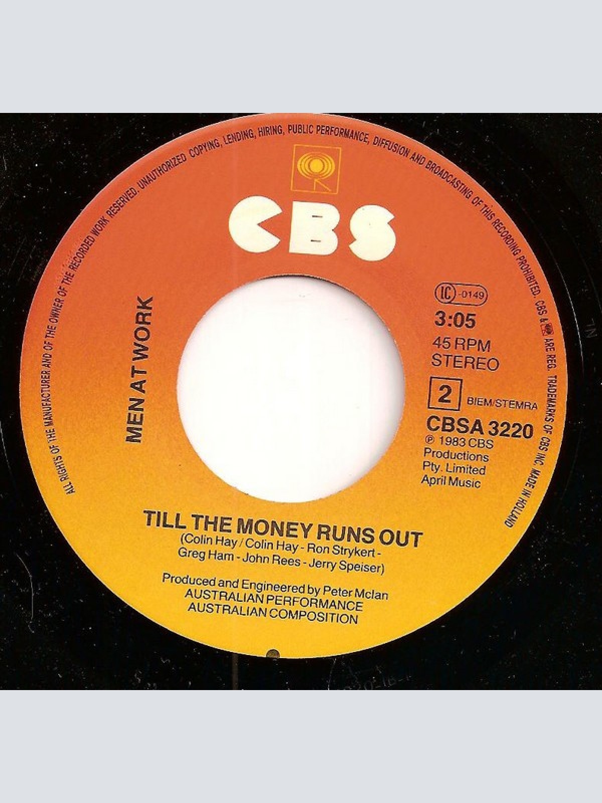 Vinyl / Men At Work - Overkill