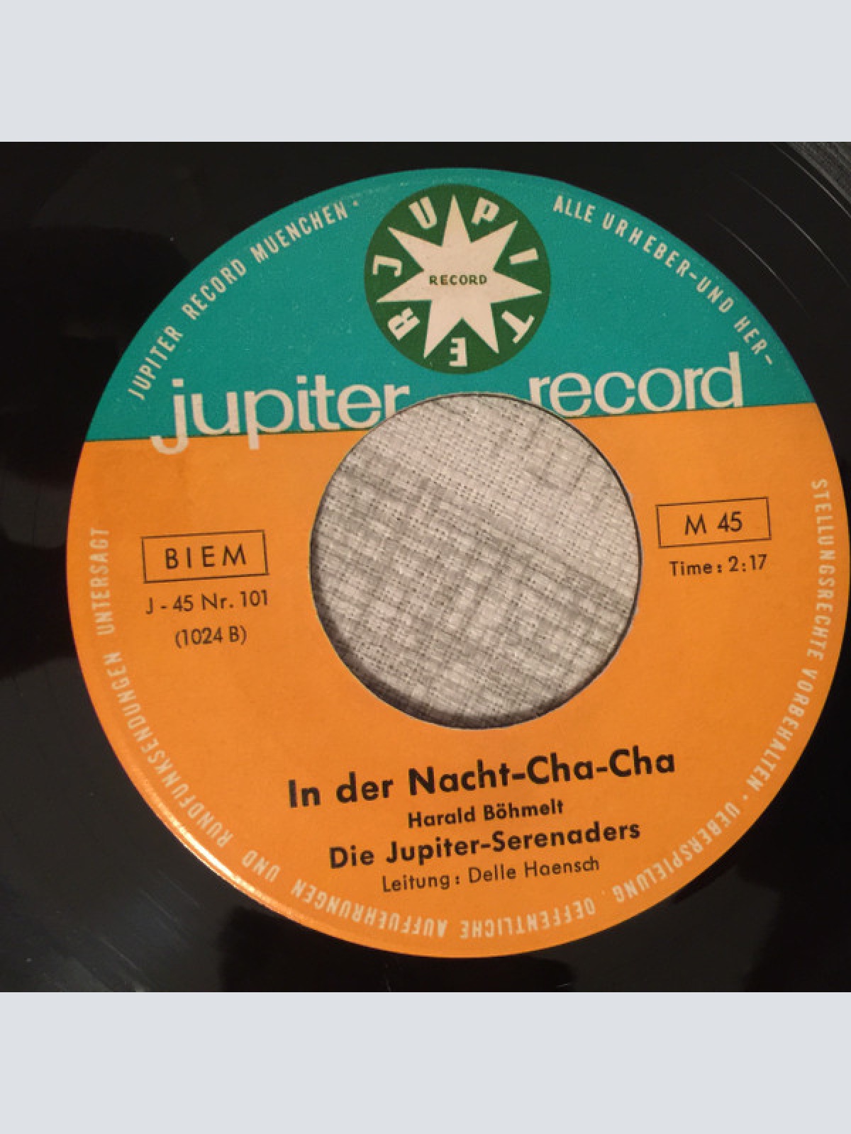 Vinyl / Die Jupiter Serenaders Leitung: Delle Haensch - Rote Laterne-Cha-Cha / In Der Nacht-Cha-Cha