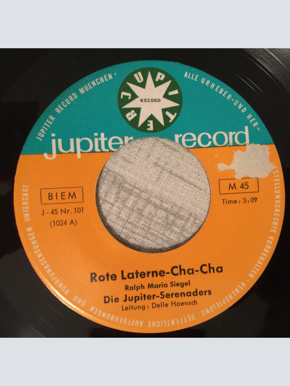 Vinyl / Die Jupiter Serenaders Leitung: Delle Haensch - Rote Laterne-Cha-Cha / In Der Nacht-Cha-Cha