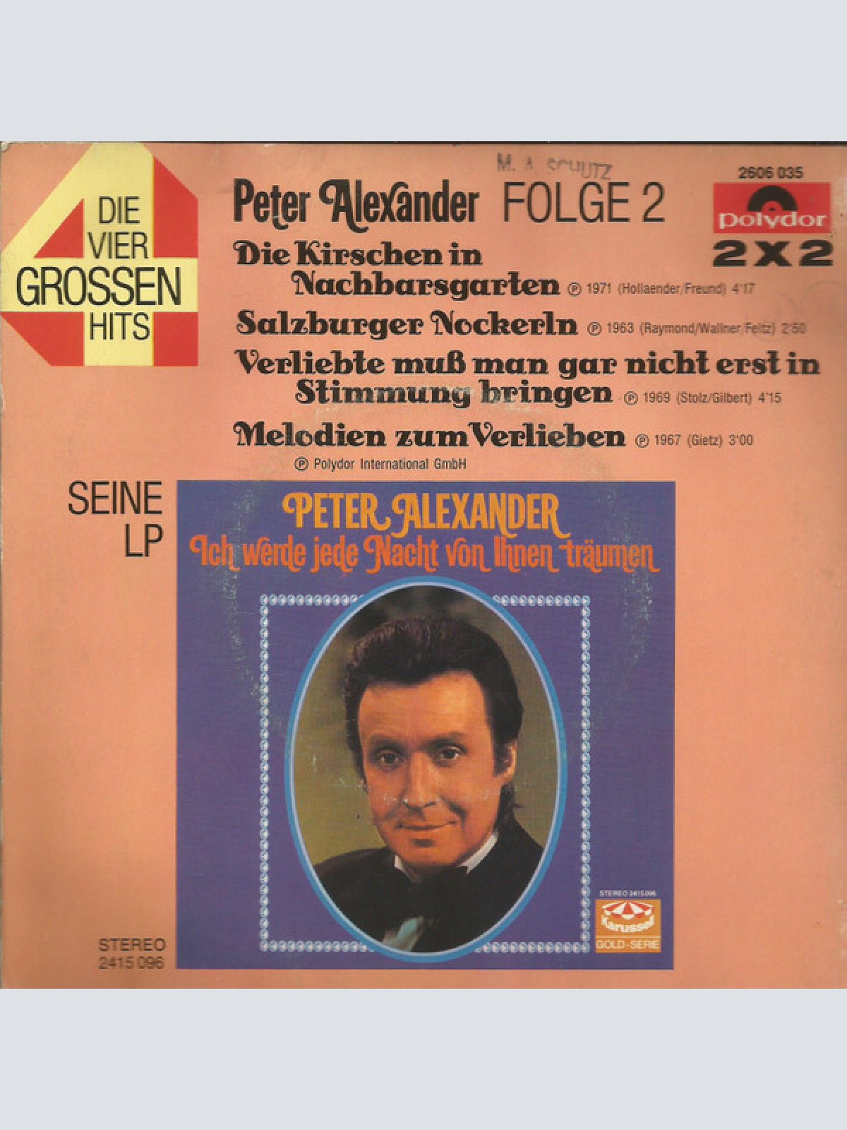Vinyl / Peter Alexander - Die Vier Grossen Hits Folge 2