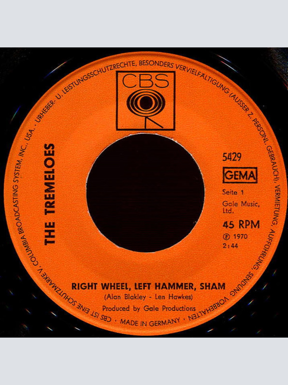 Vinyl / The Tremeloes - Right Wheel, Left Hammer, Sham