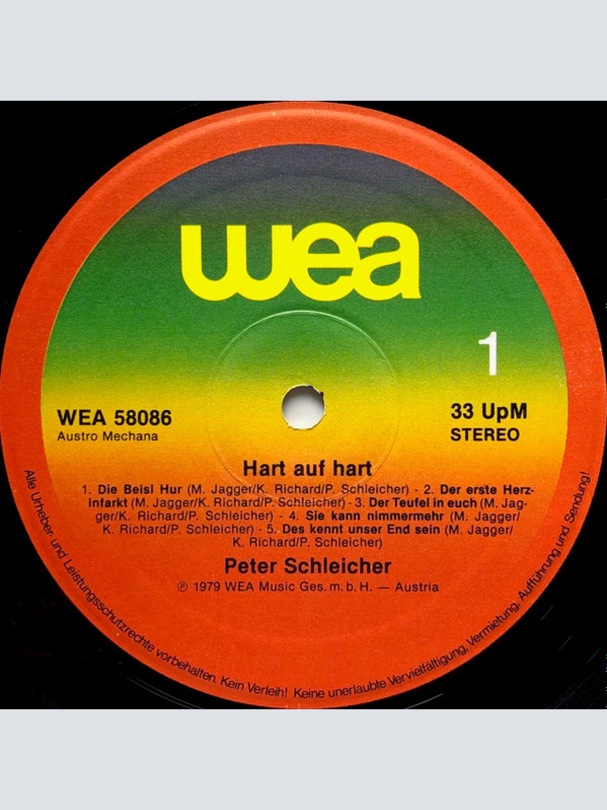 Vinyl / Peter Schleicher - Hart Auf Hart - Peter Schleicher Singt Rolling Stones