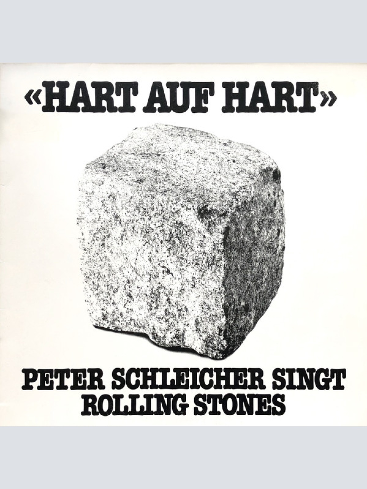 Vinyl / Peter Schleicher - Hart Auf Hart - Peter Schleicher Singt Rolling Stones