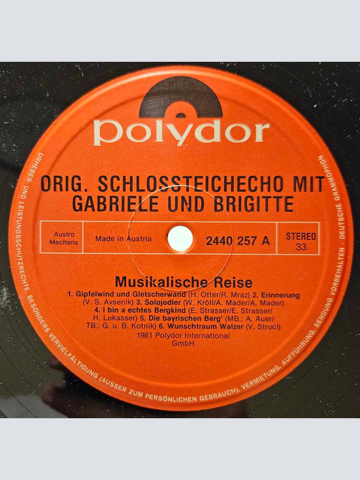 Vinyl / Original Schloßteichecho Mit Gabriele Und Brigitte - Musikalische Reise