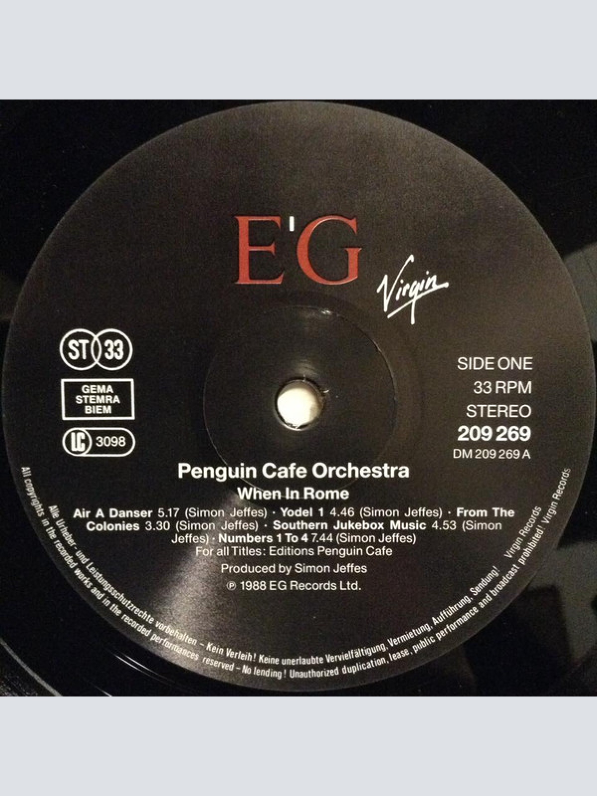 Vinyl / Penguin Cafe Orchestra - When In Rome...