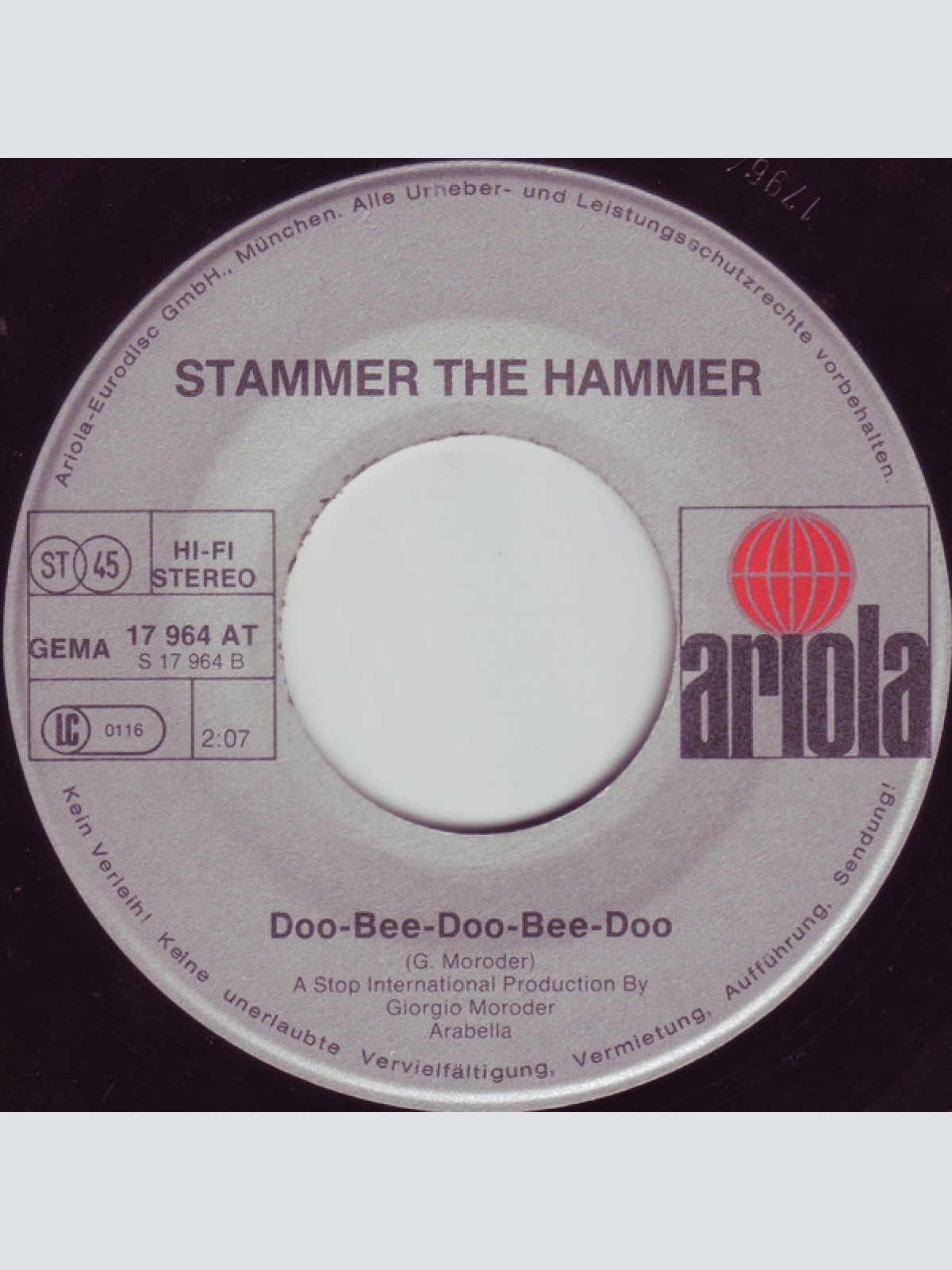 Vinyl / Stammer The Hammer - Mah-Ná-Mah-Ná