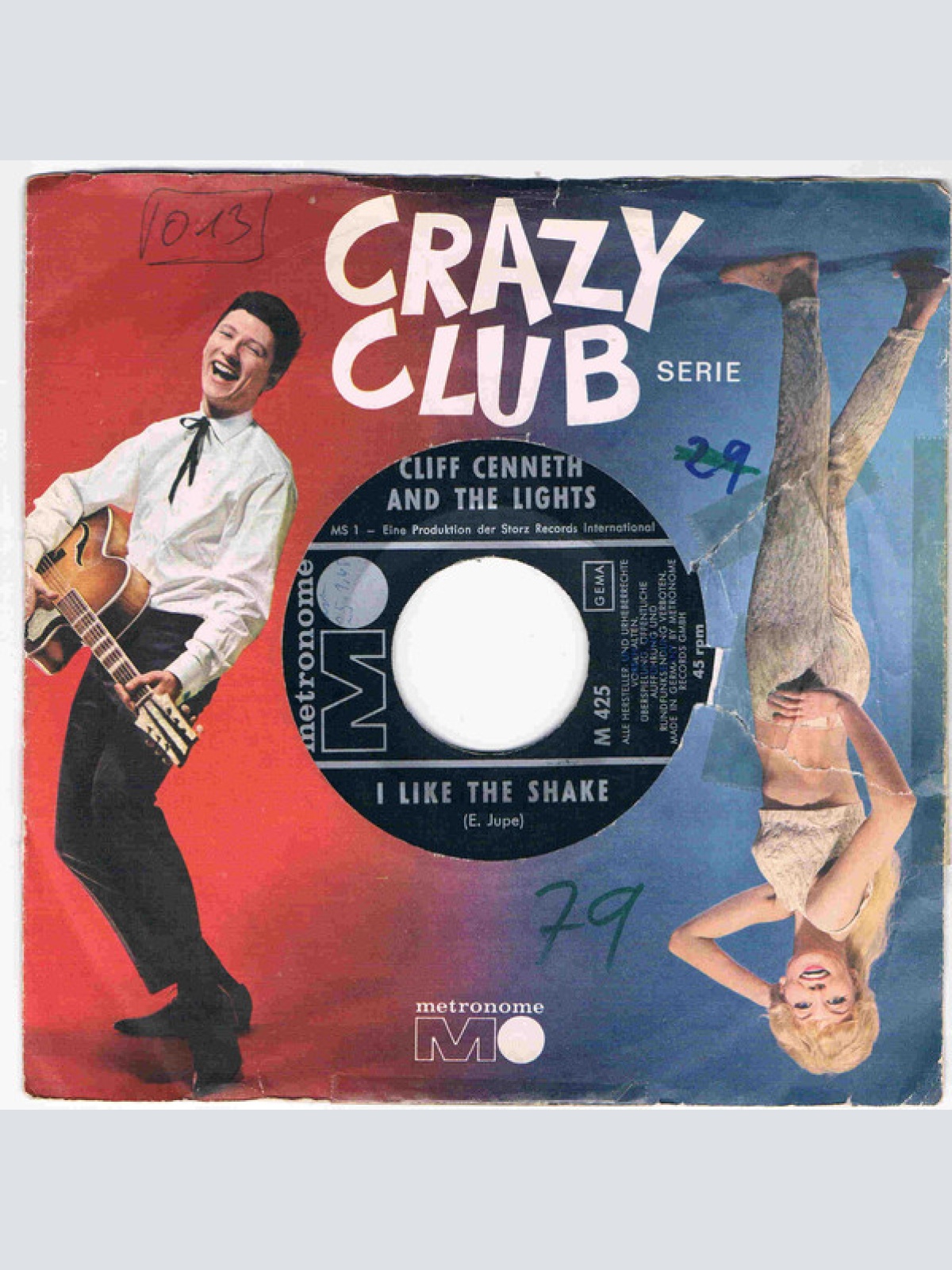 Vinyl / Cliff Cenneth And The Lights - I Like The Shake / Come On Shake