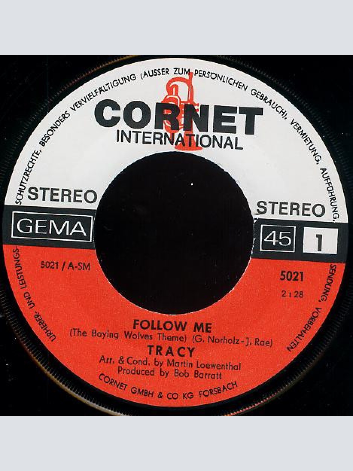 Vinyl / Tracy (11) - Follow Me / A City Called Soul