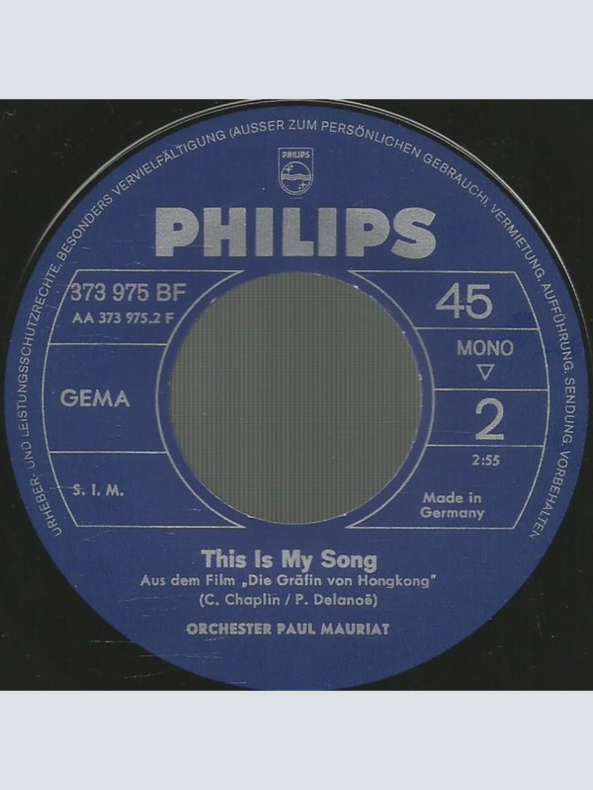 Vinyl / Orchester Paul Mauriat* - Puppet On A String / This Is My Song