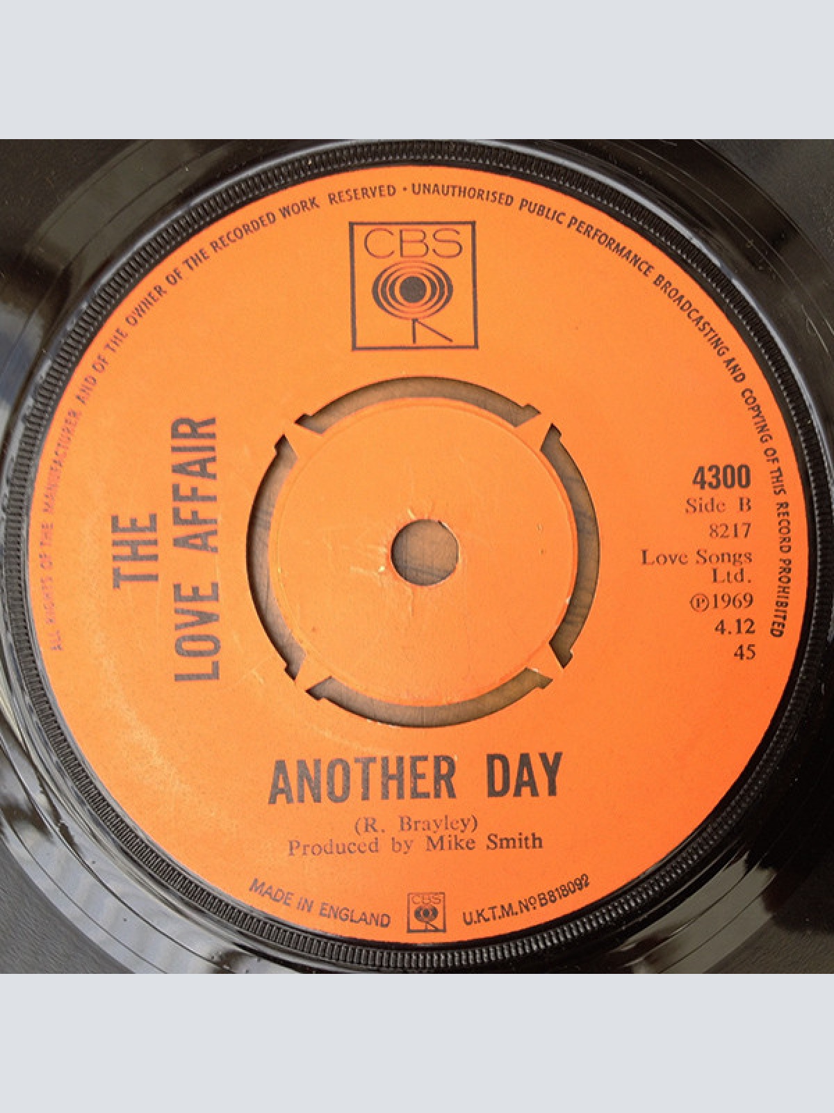 Vinyl / The Love Affair - Bringing On Back The Good Times