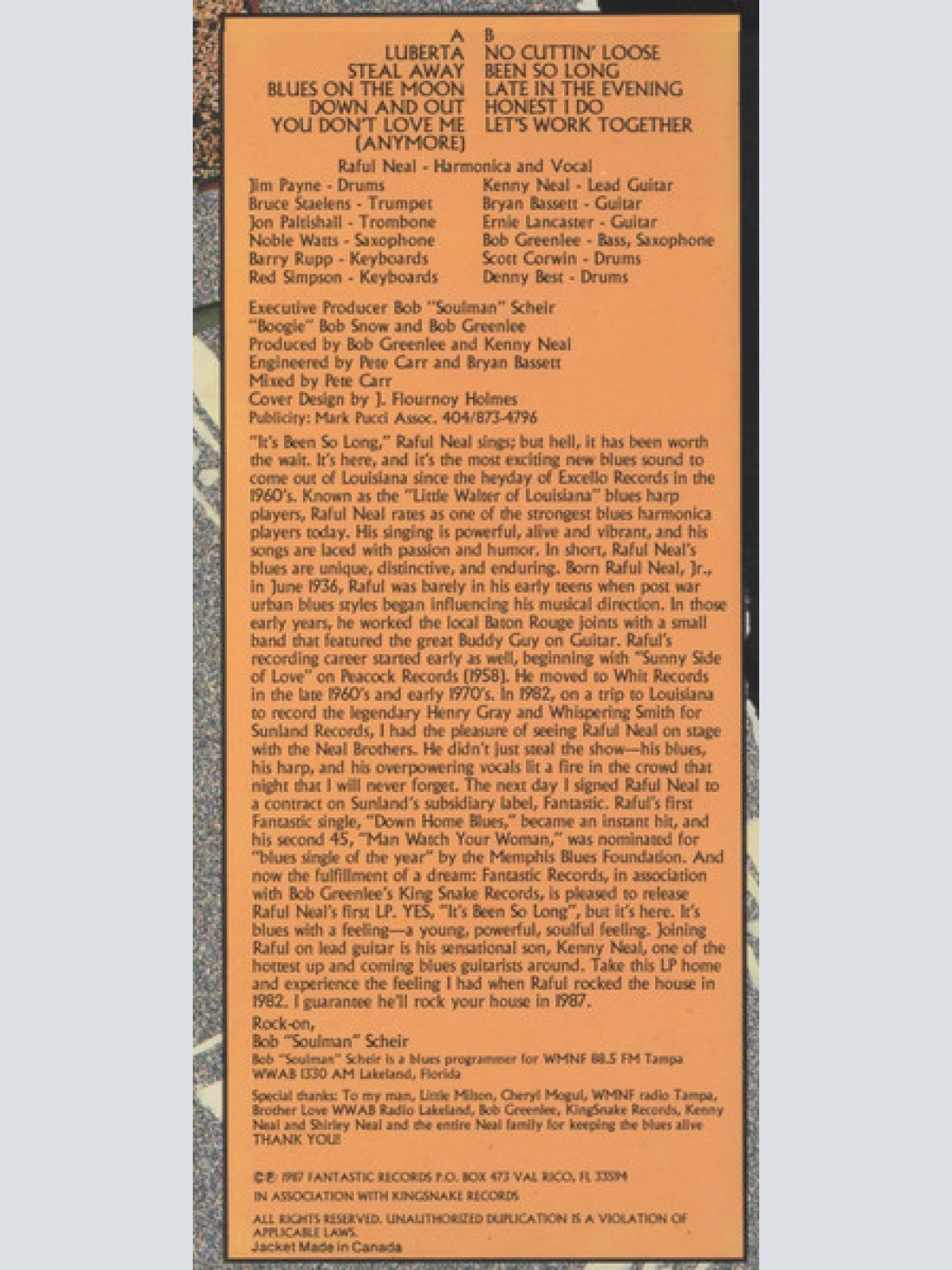 Vinyl / Raful Neal - Louisiana Legend