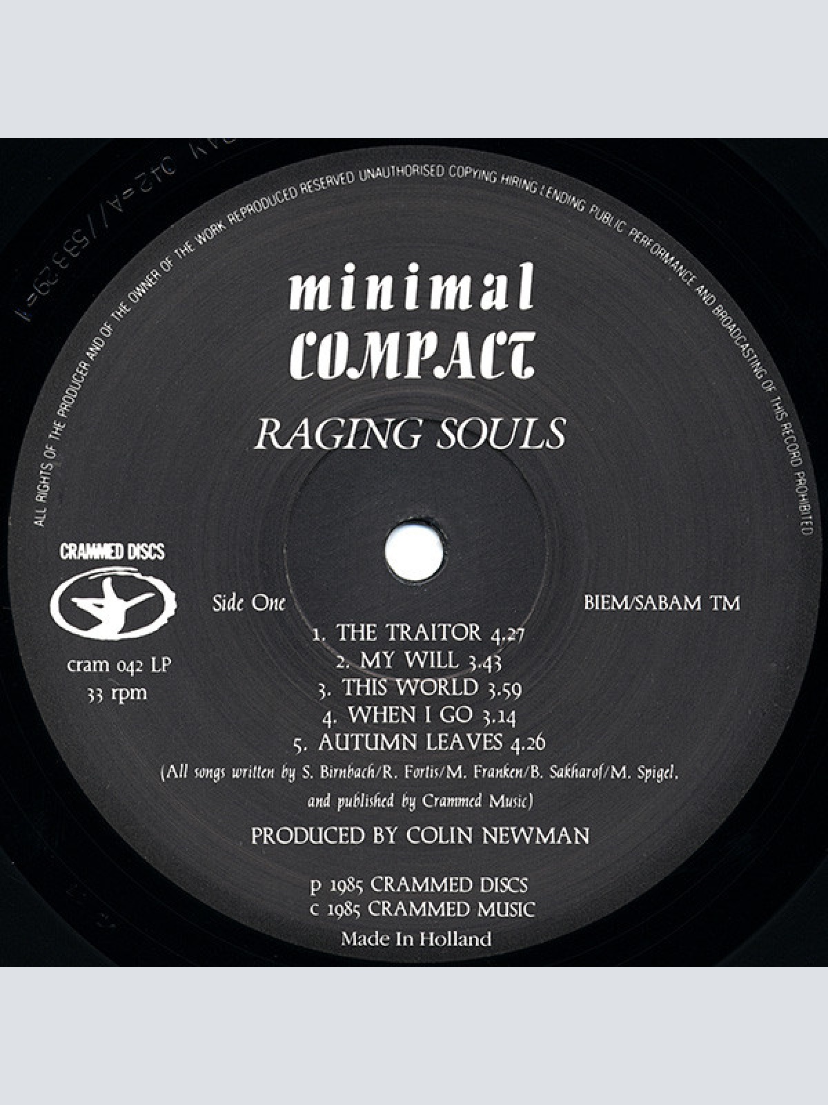 Vinyl / Minimal Compact - Raging Souls