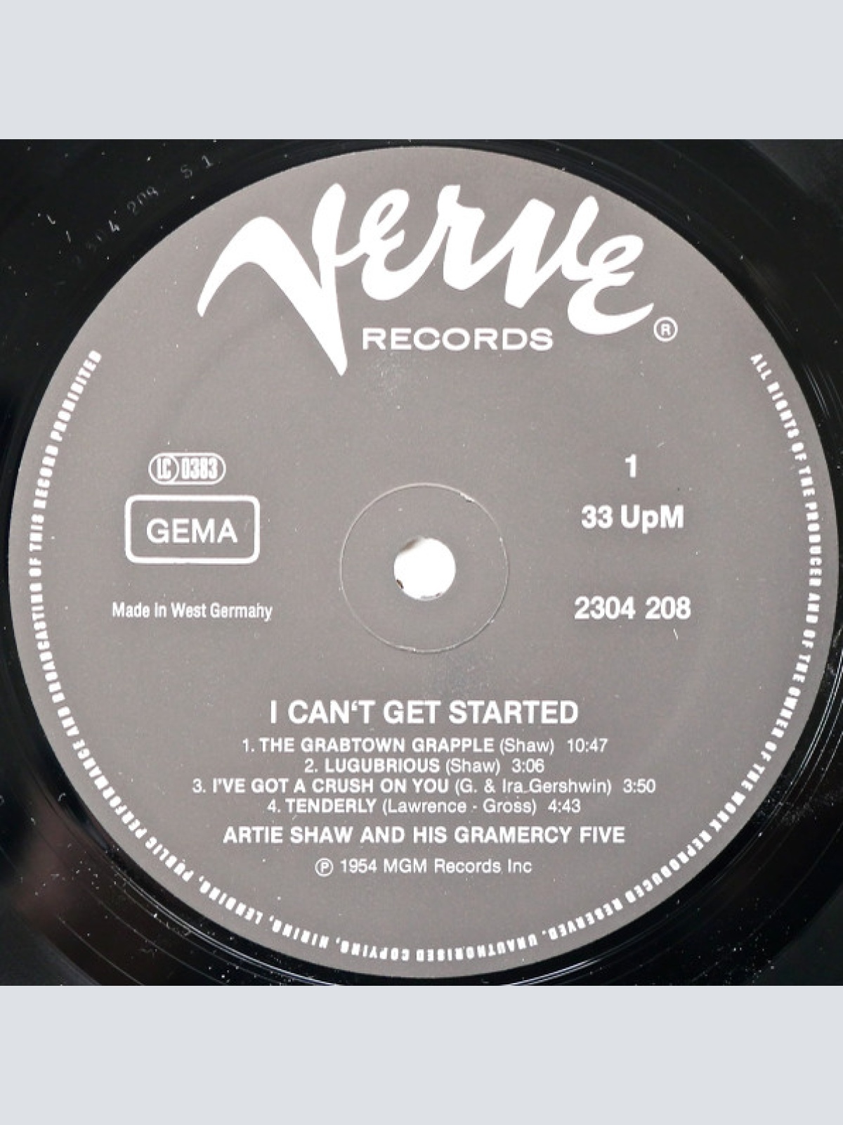 Vinyl / Artie Shaw And His Gramercy Five - I Can't Get Started...