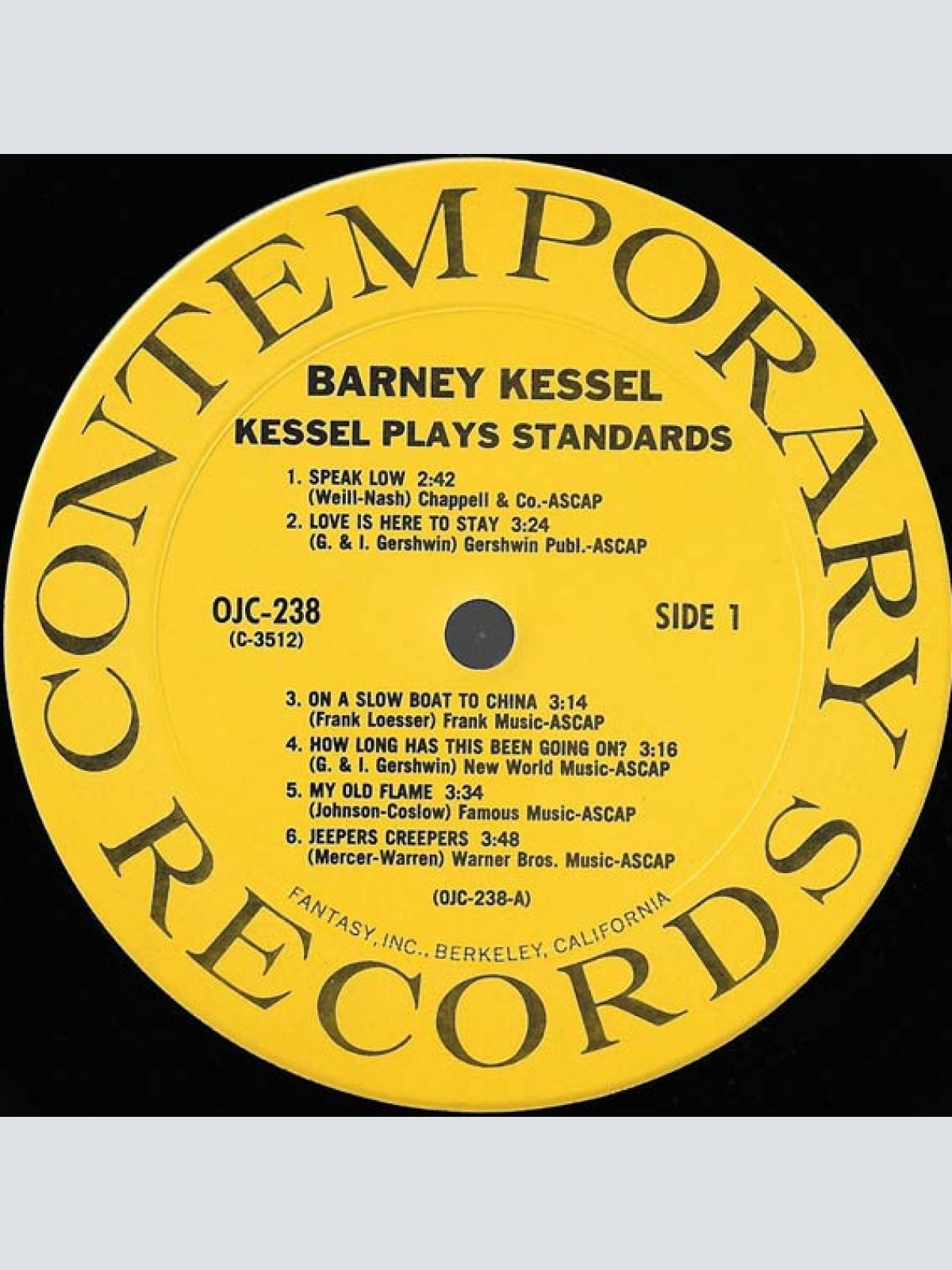 Vinyl / Barney Kessel - Kessel Plays Standards