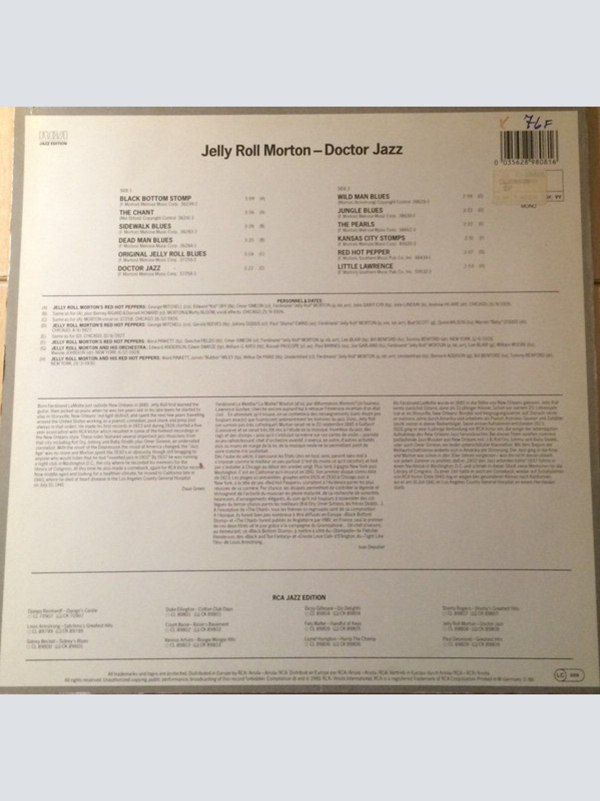 Vinyl / Jelly Roll Morton - Doctor Jazz