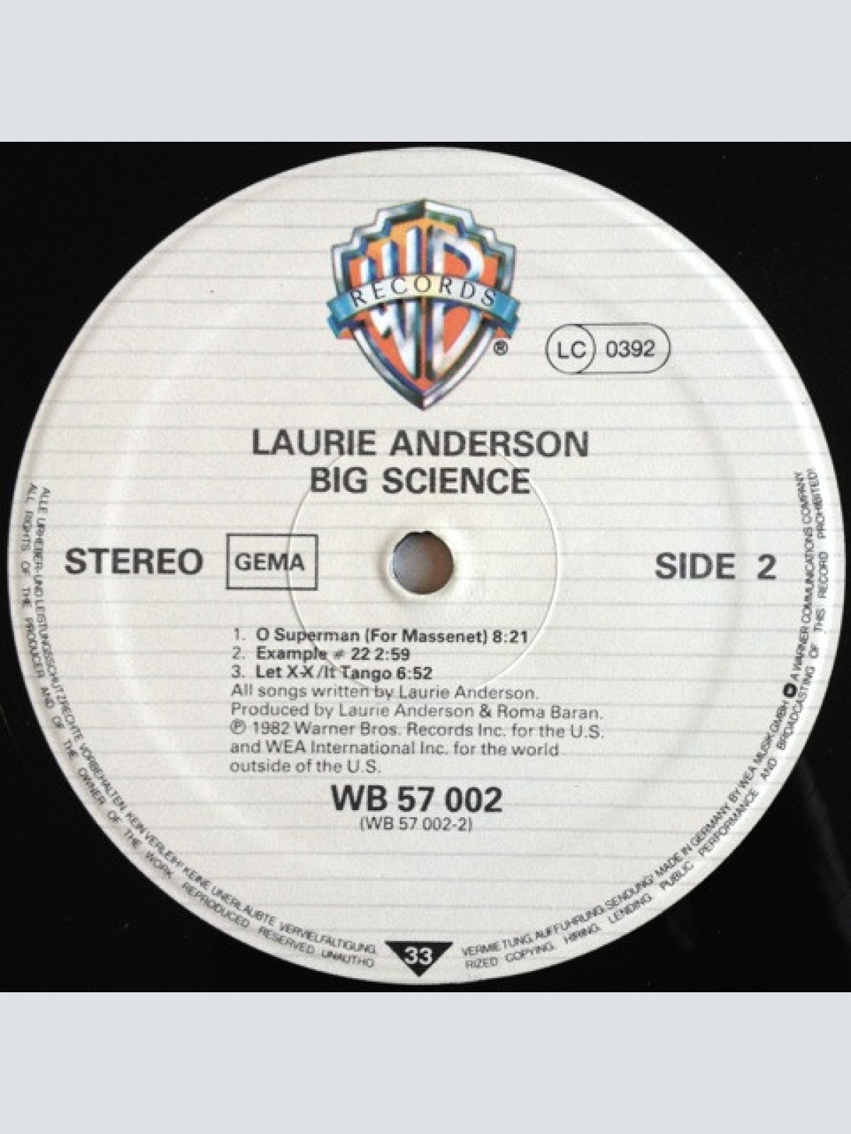 Vinyl / Laurie Anderson - Big Science