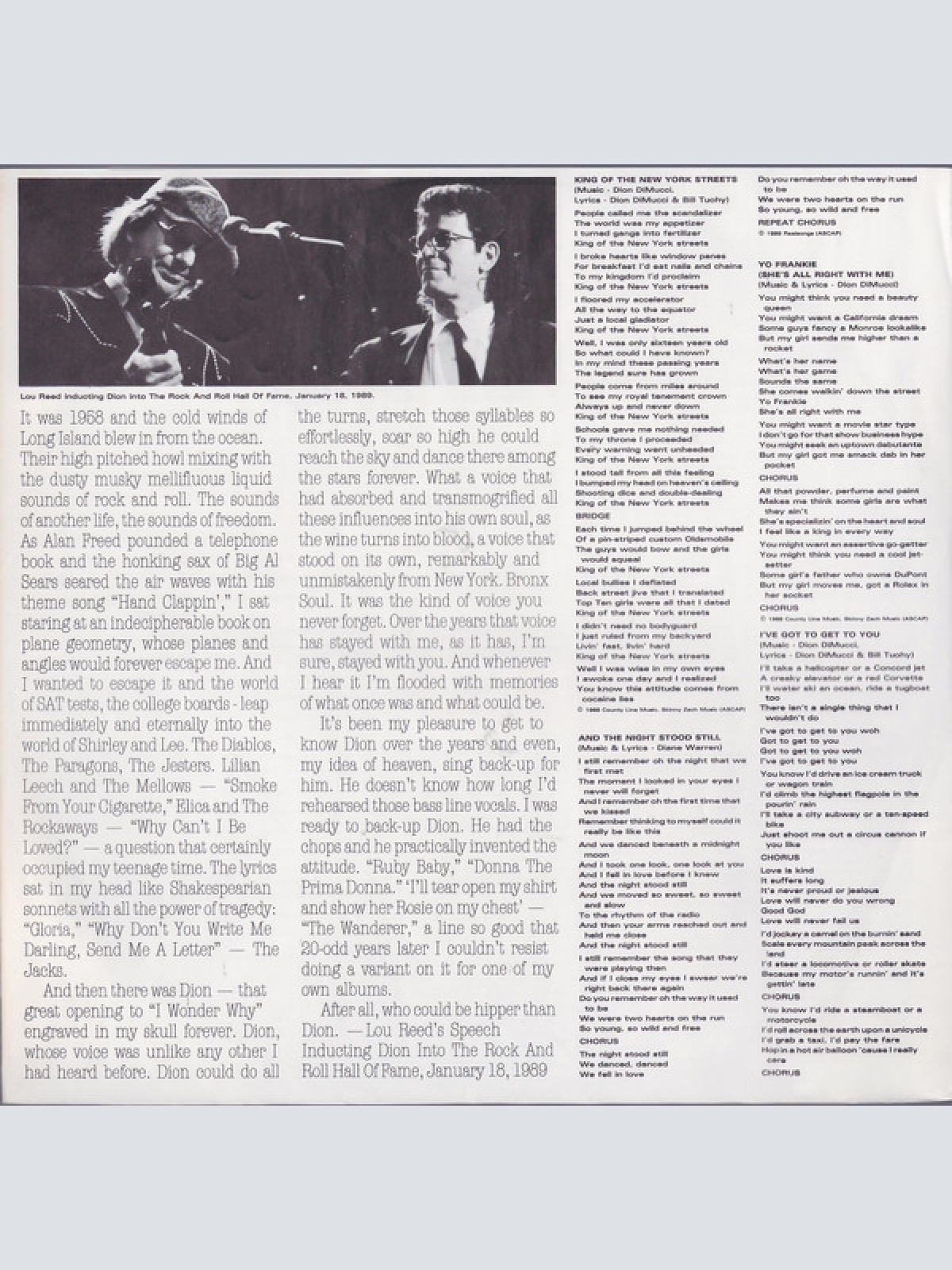 Vinyl / Dion (3) - Yo Frankie