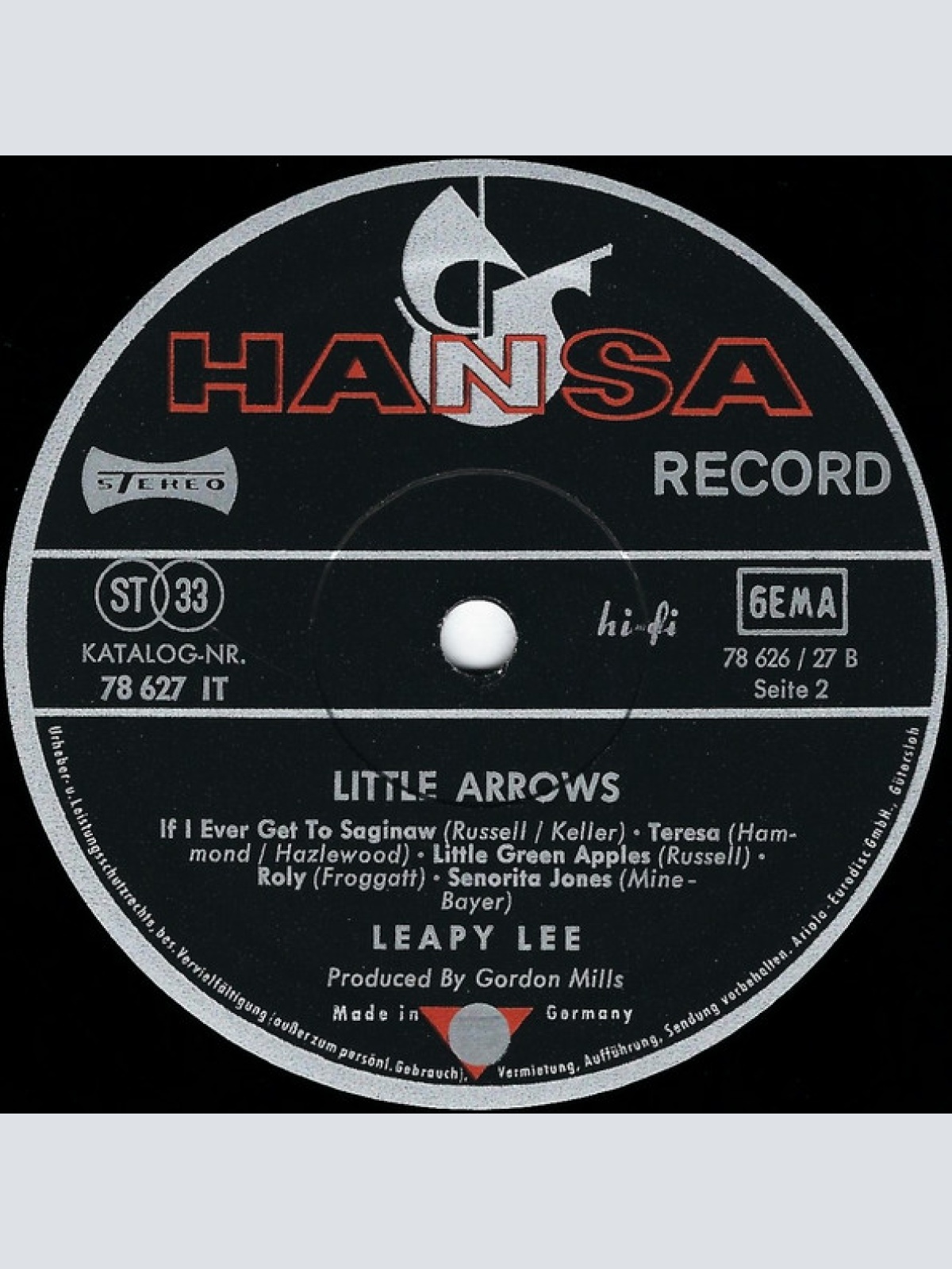 Vinyl / Leapy Lee - Little Arrows