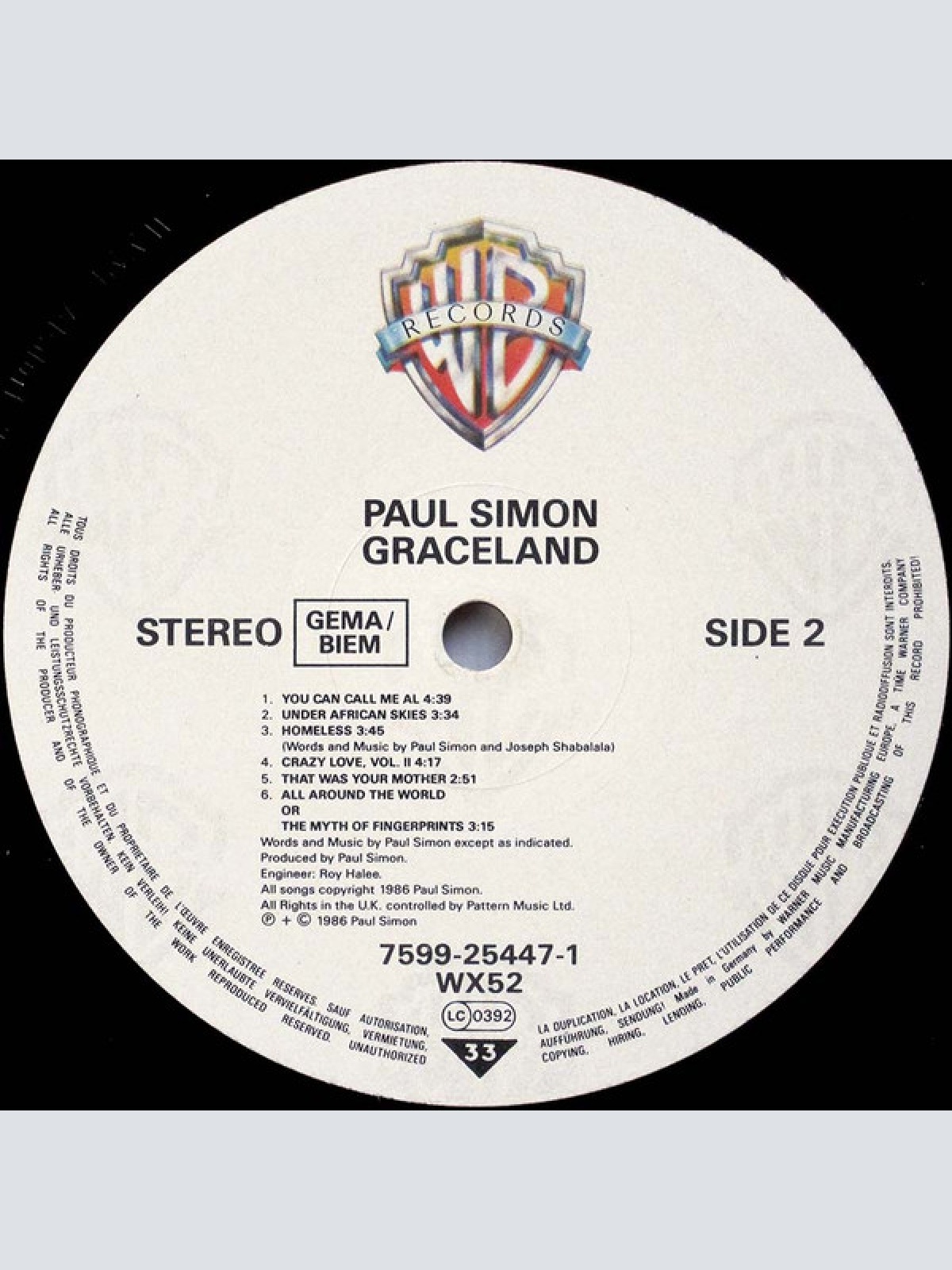 Vinyl / Paul Simon - Graceland