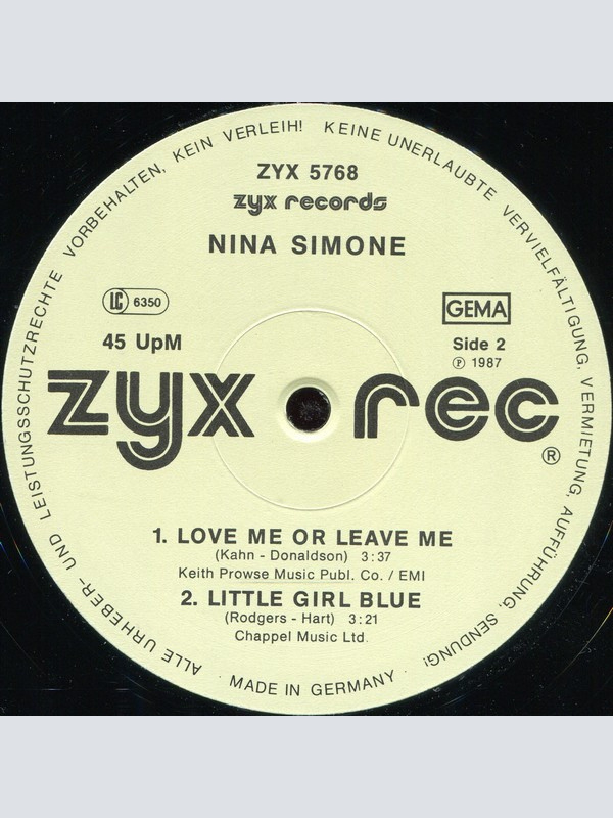 Vinyl / Nina Simone - My Baby Just Cares For Me