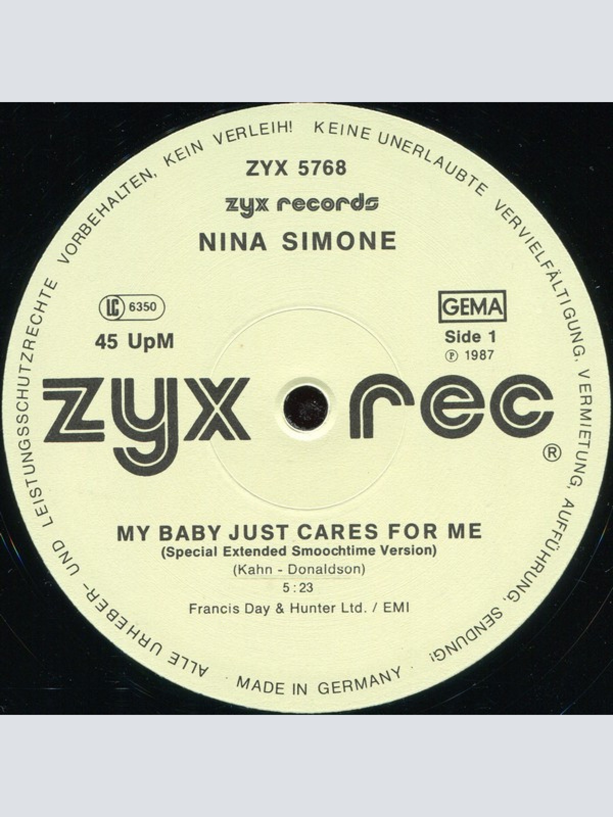 Vinyl / Nina Simone - My Baby Just Cares For Me