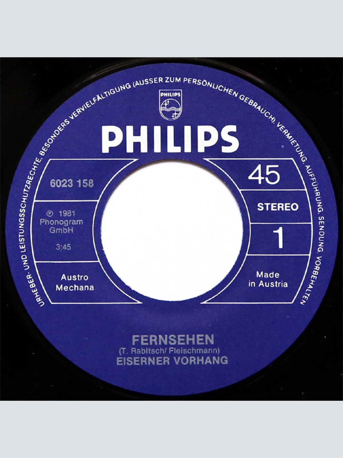 Vinyl / Der Eiserne Vorhang - Fernsehen